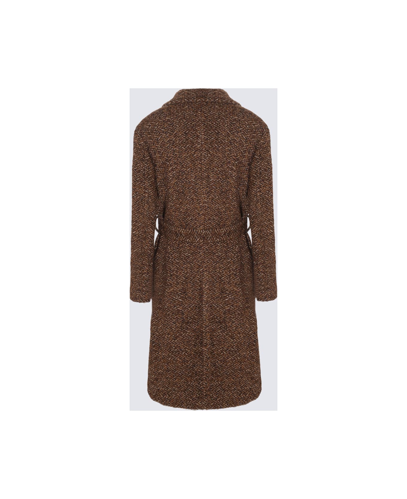Etro Dark Brown Wool Coat - Brown