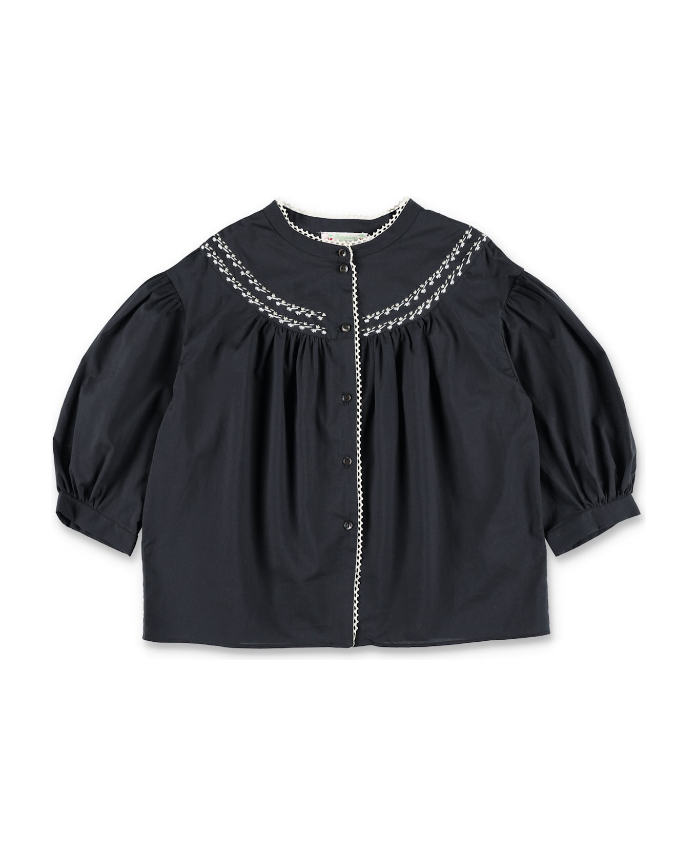 Bonpoint Kid - Elham Embroidered Blouse - BLACK