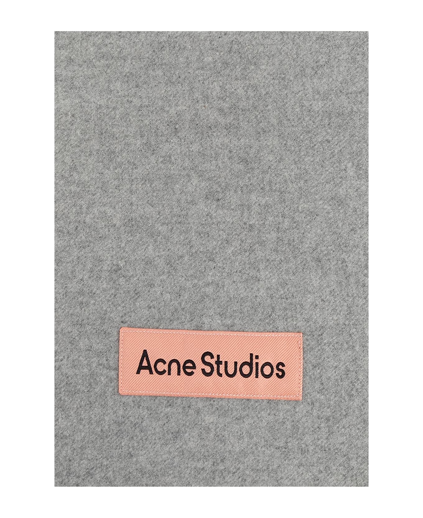 Acne Studios Wool Scarf - Light Grey Melange