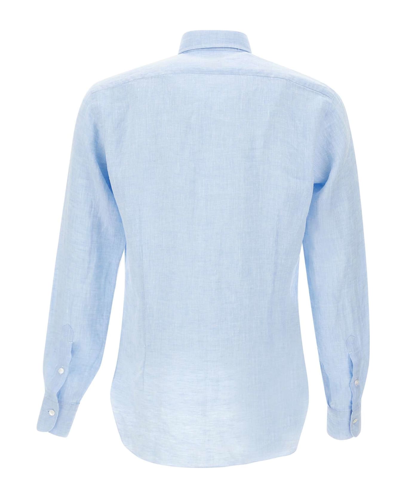 Barba Napoli Linen Shirt - LIGHT BLUE シャツ