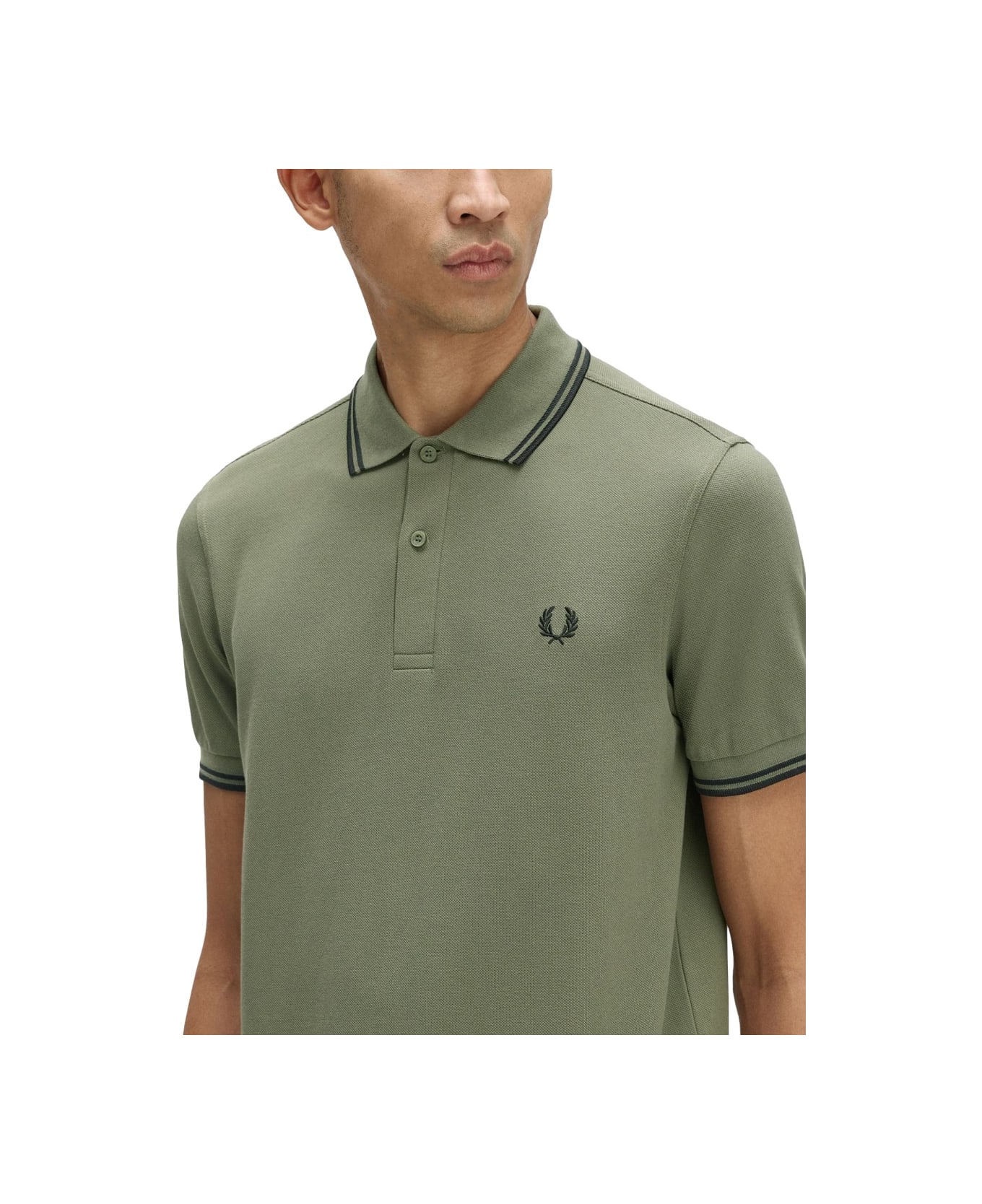 Fred Perry Polo With Logo - GREEN