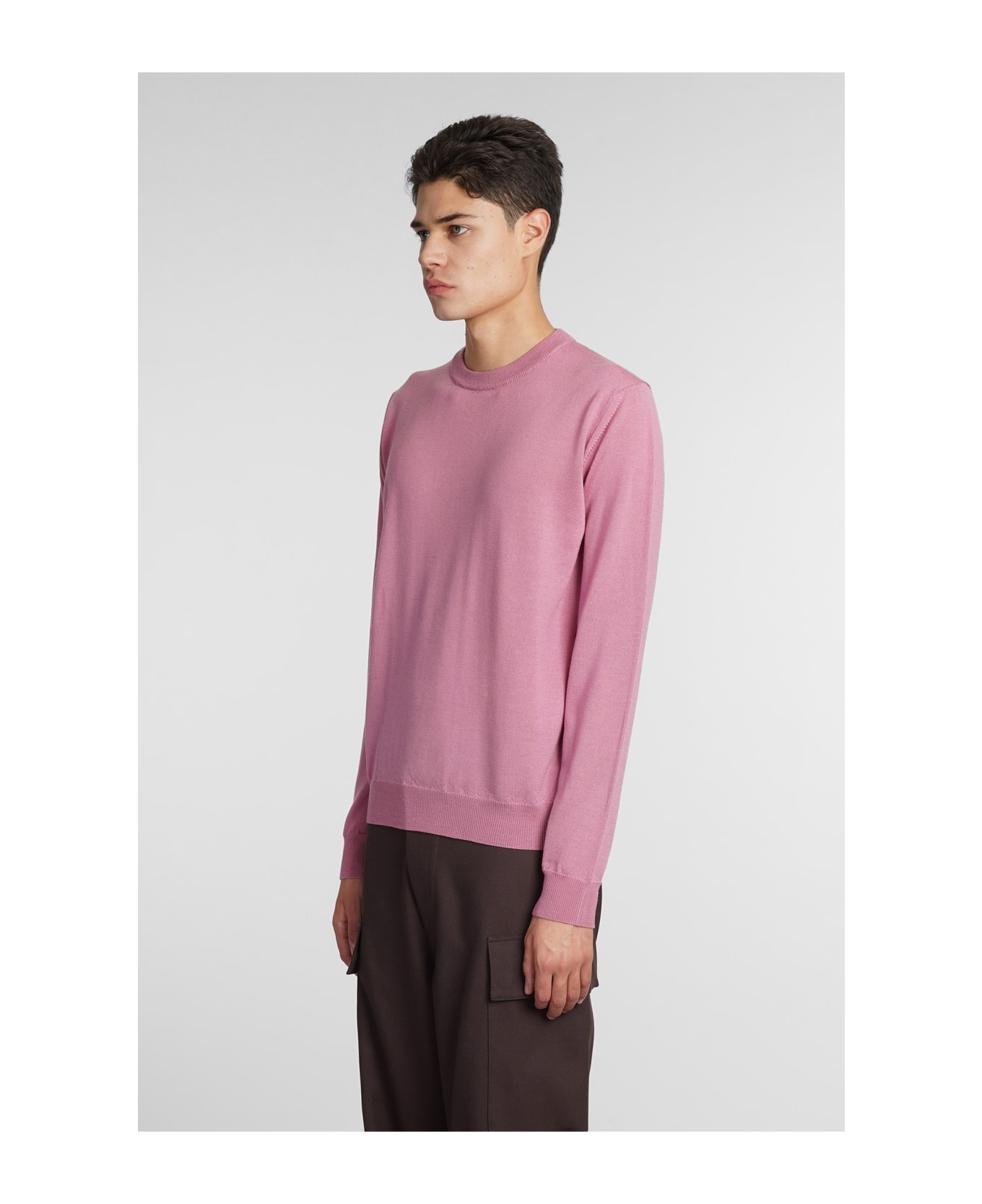 Mauro Grifoni Knitwear In Rose-pink Wool - rose-pink