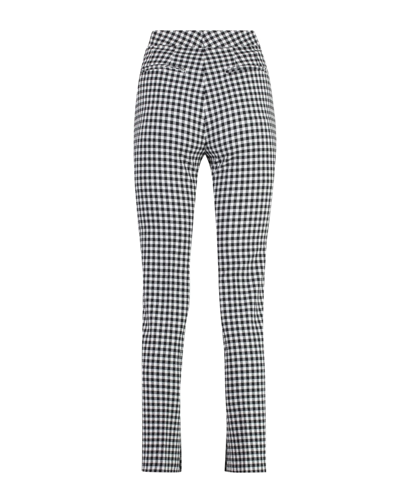 PT01 Checked Cotton Trousers - black