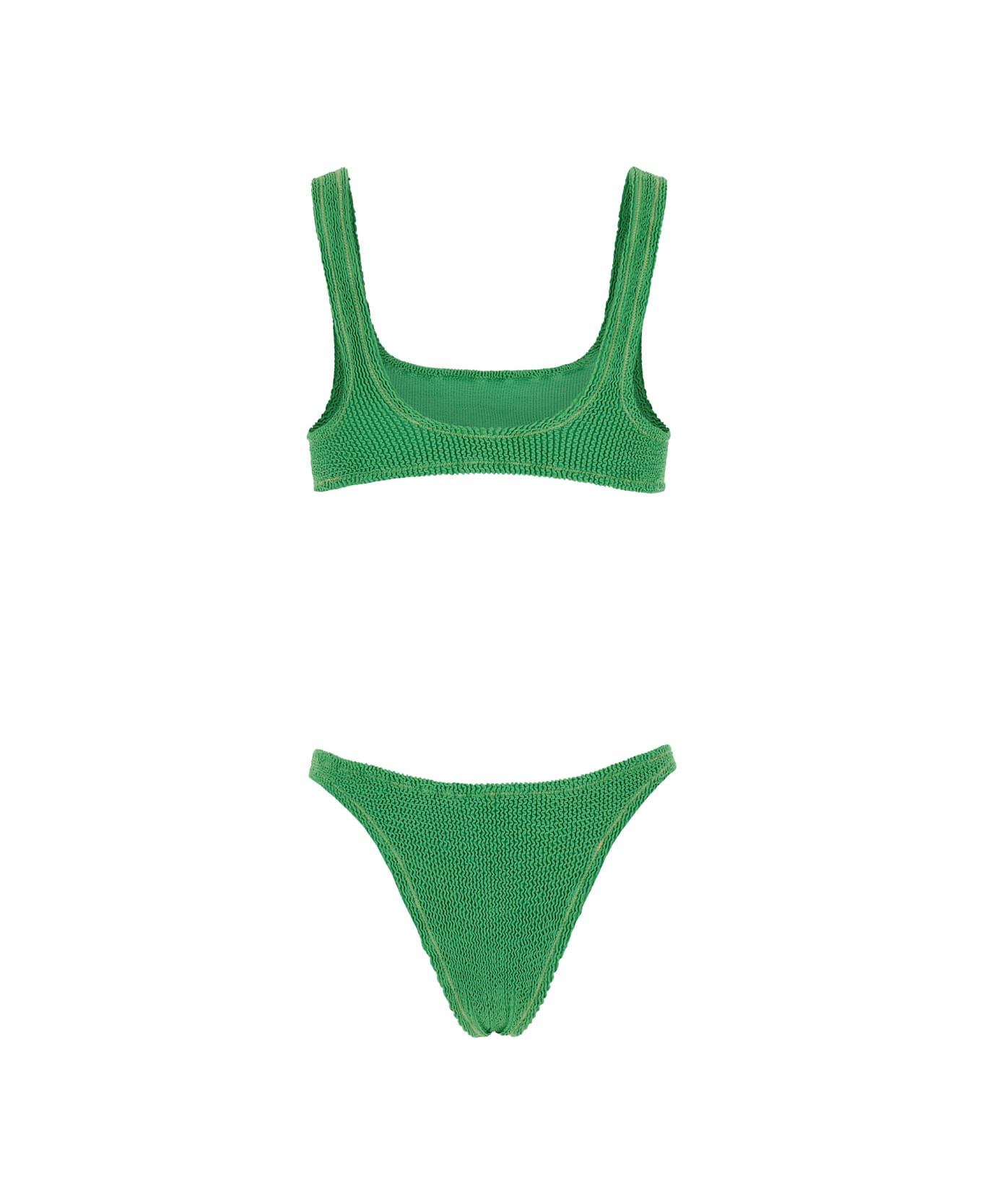 Reina Olga 'ginny' Green Bikini In Techno Fabric Woman - Green