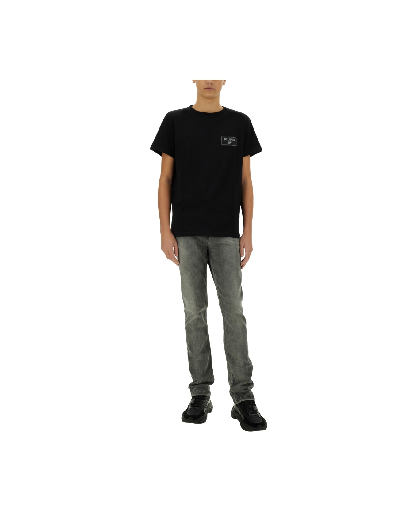 Balmain T-shirt In Black Cotton - BLACK