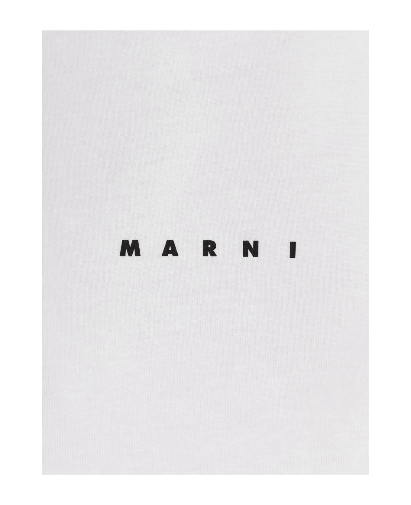 Marni Logo Printed T-shirt - White