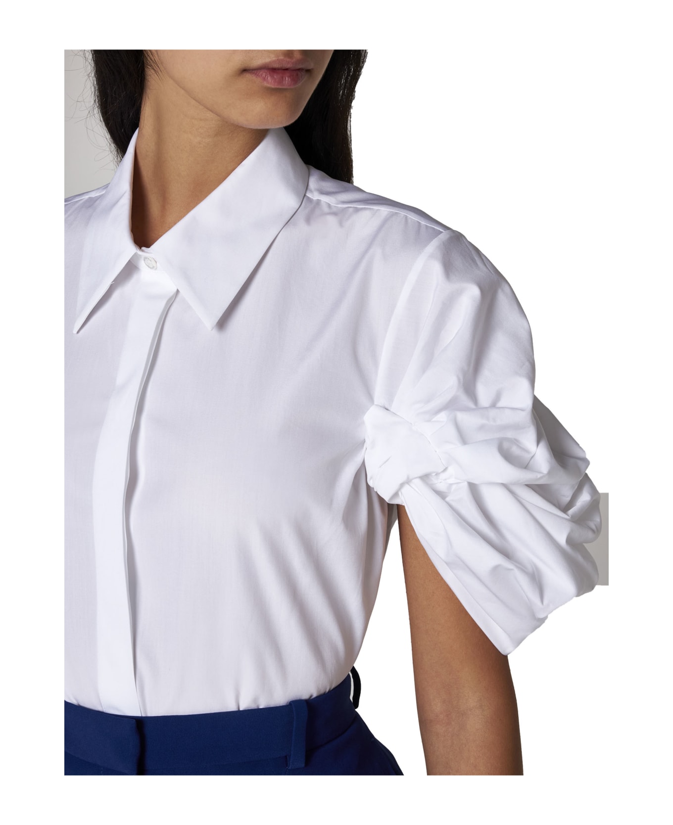 Alexander McQueen Short Sleeve Cotton Shirt - Optical White
