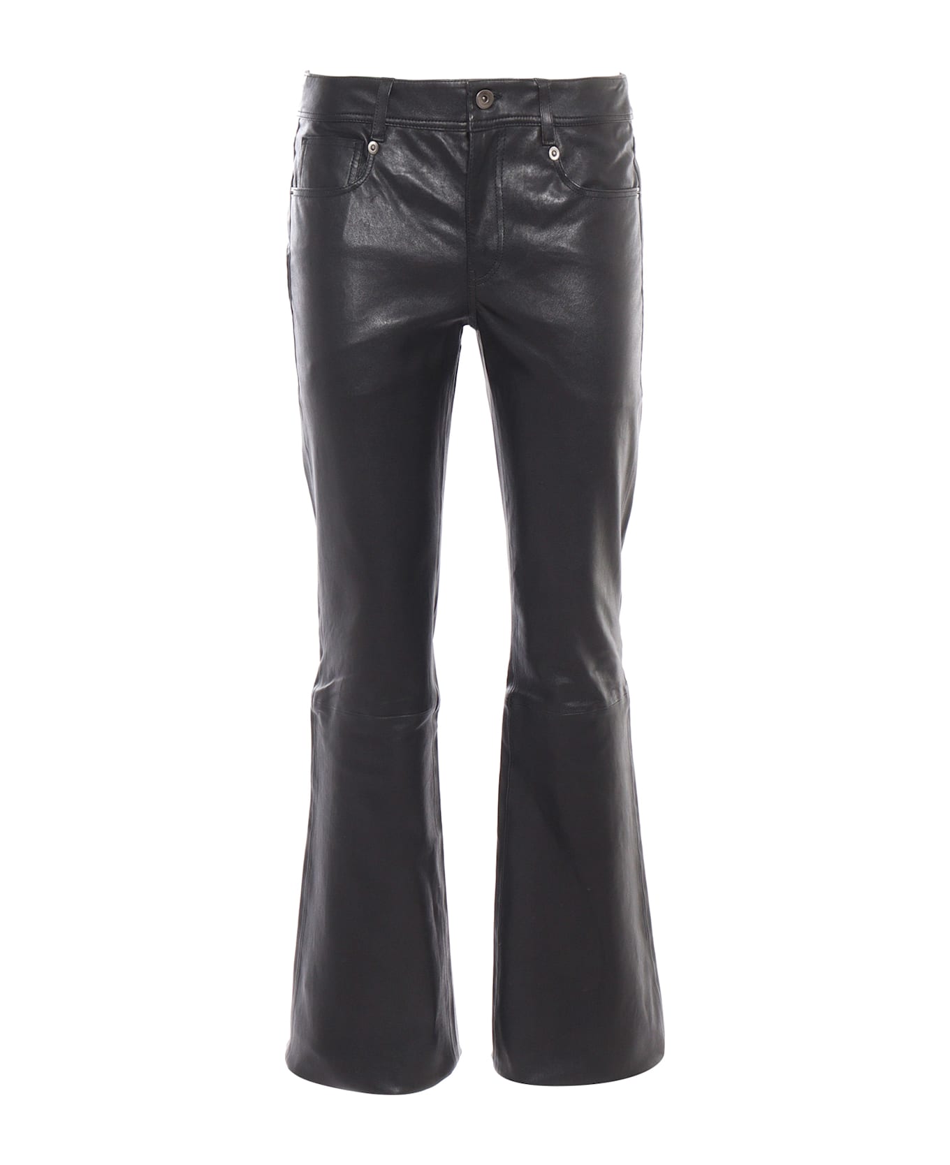S.W.O.R.D.. Woman Leather Pants - BLACK