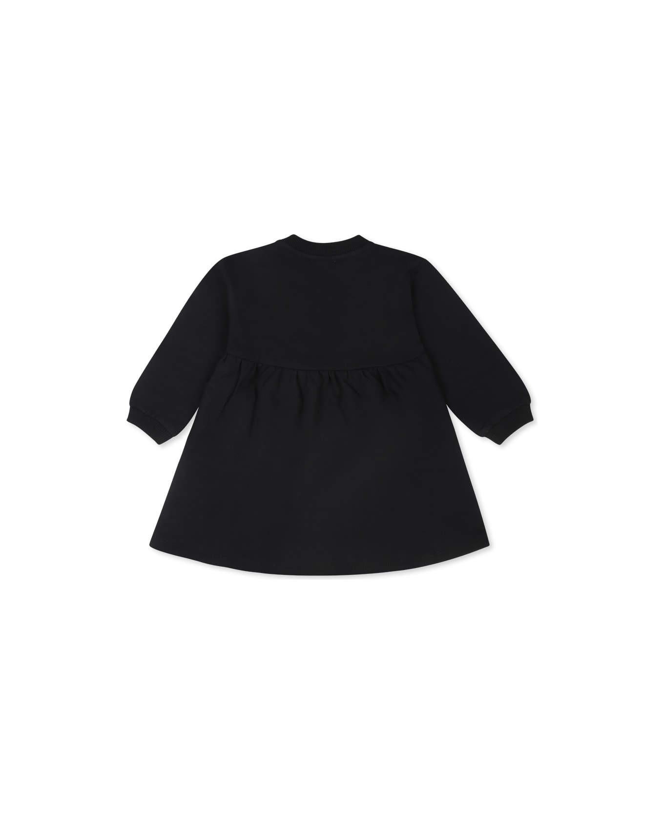 Moschino Black Dress For Baby Girl With Teddy Bear And Heart - Black