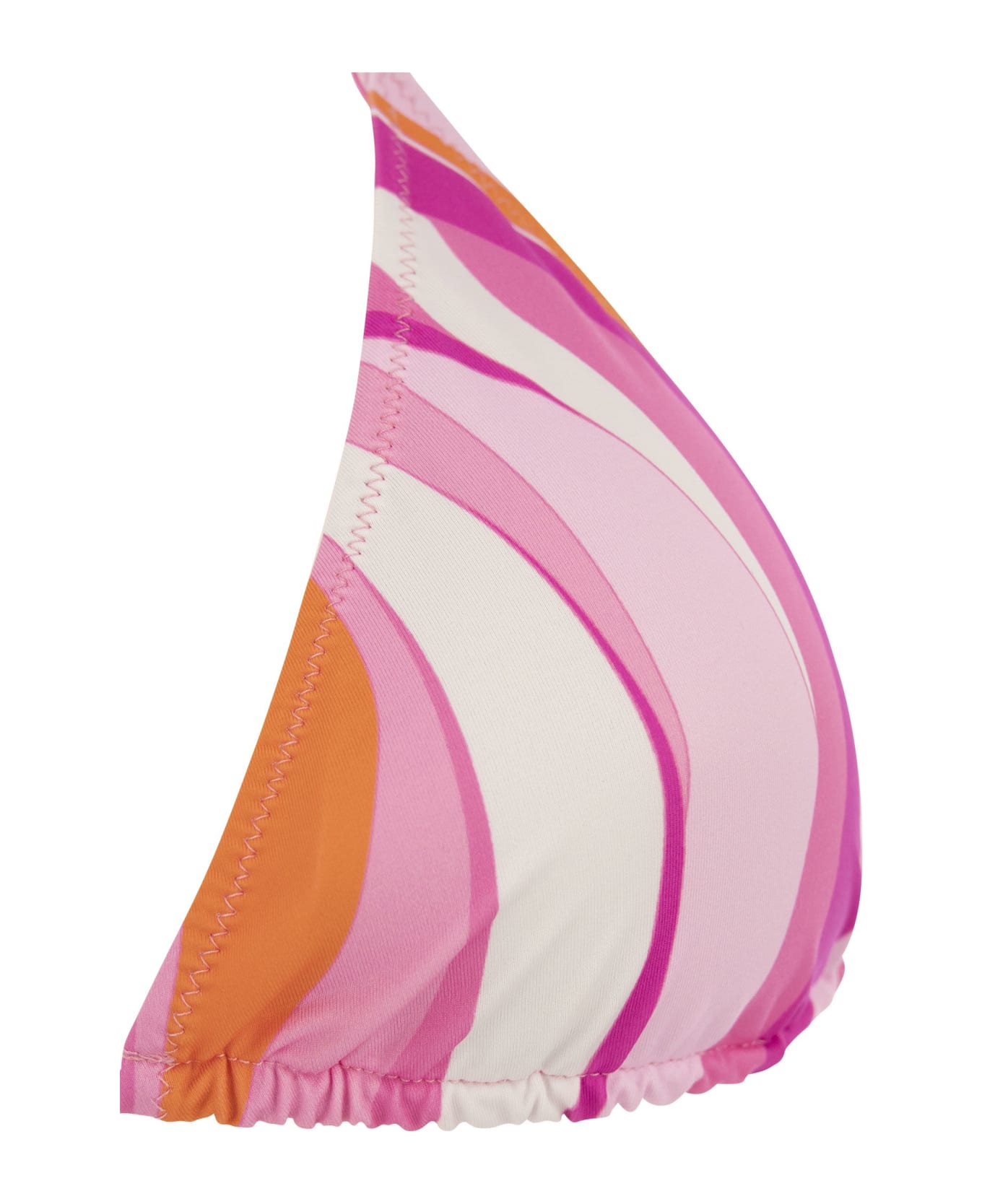 MC2 Saint Barth Women's Triangle Top With Wave Printv - Pink