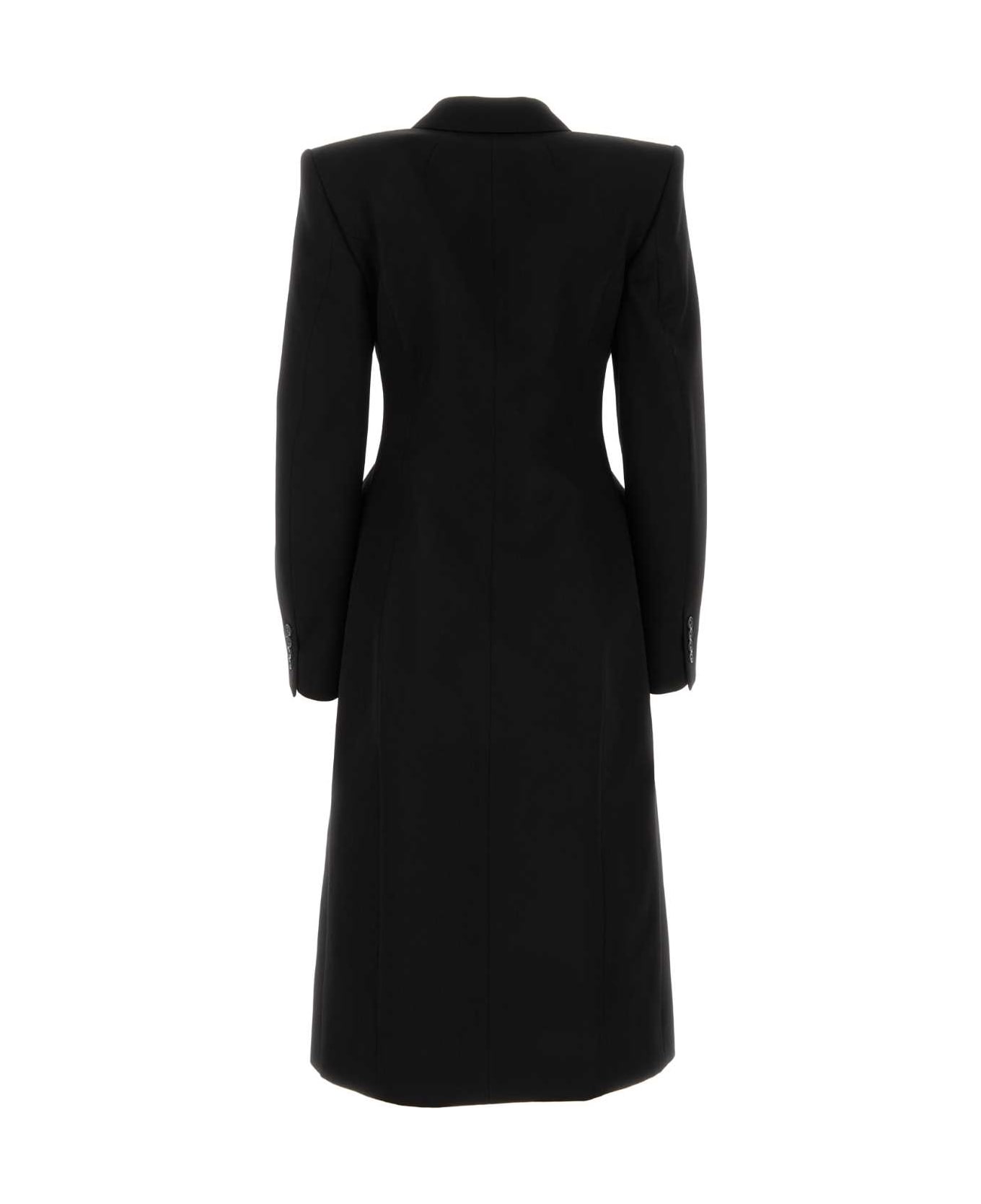 Balenciaga Black Wool Coat - Black