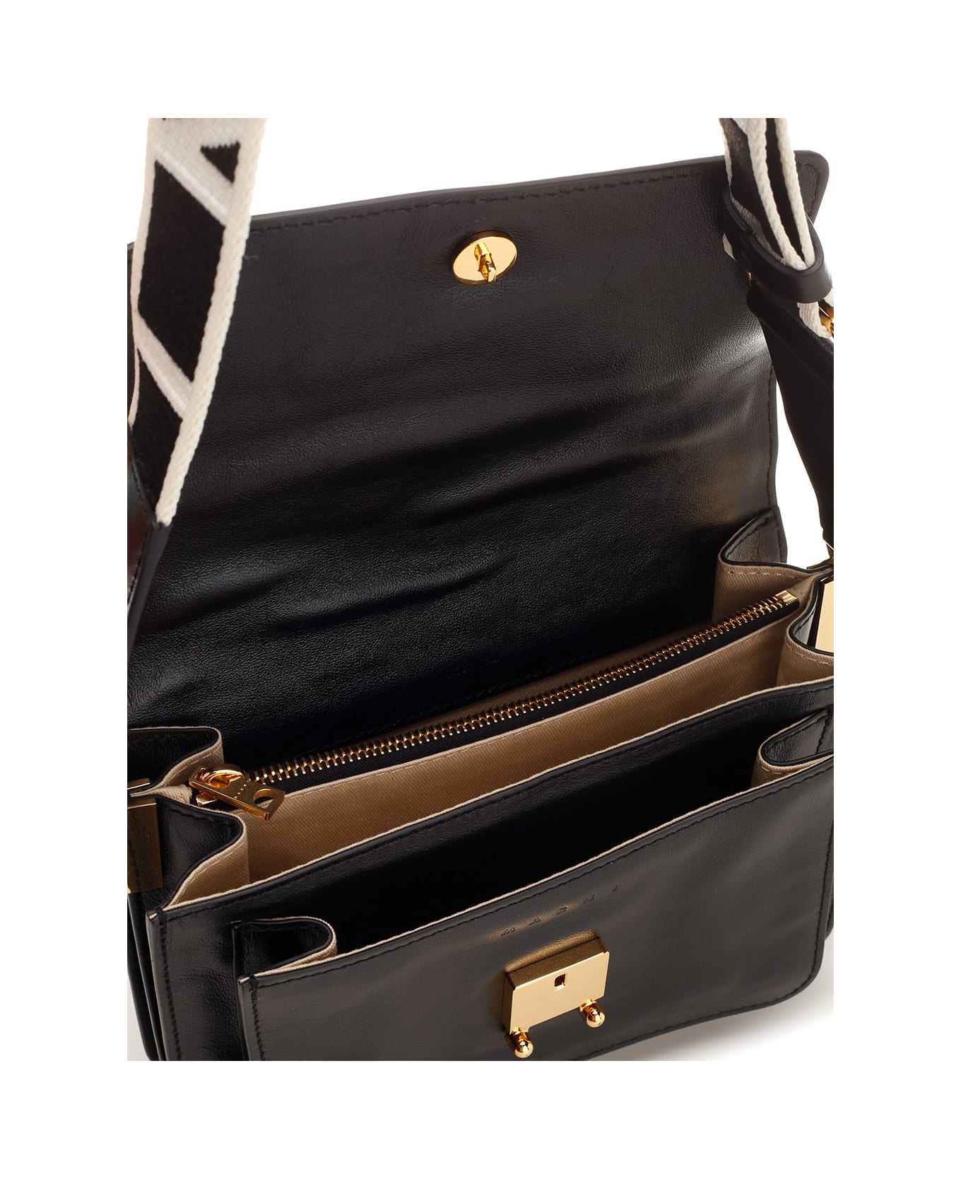 Marni 'trunk Soft' Medium Shoulder Bag - Nero
