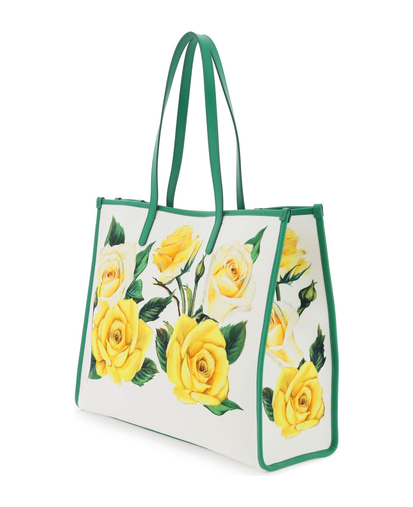 Dolce & Gabbana Tote Bag With Print - ROSE GIALLE FDO BCO (White)