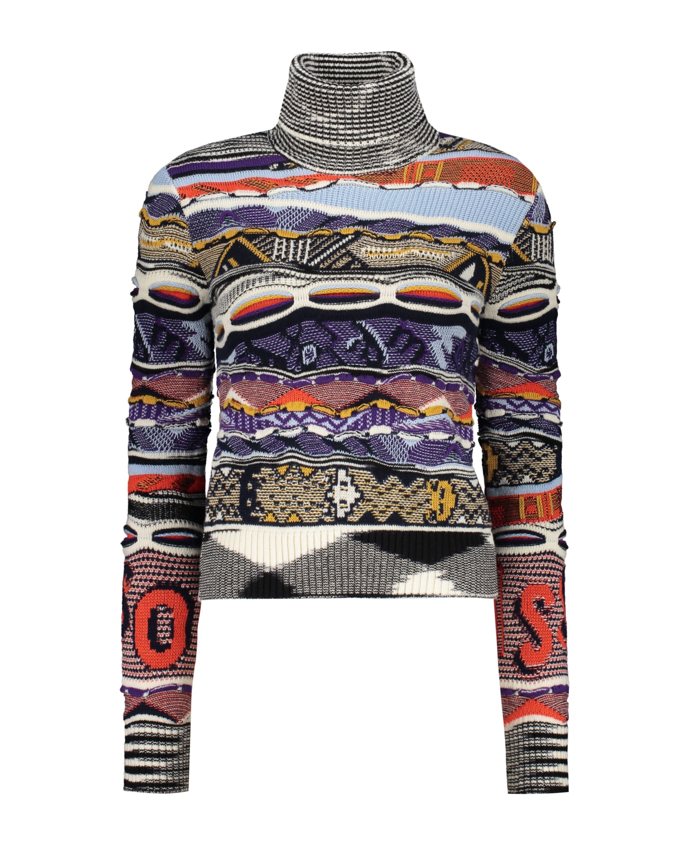 Missoni Wool Blend Turtleneck Sweater - Multicolor
