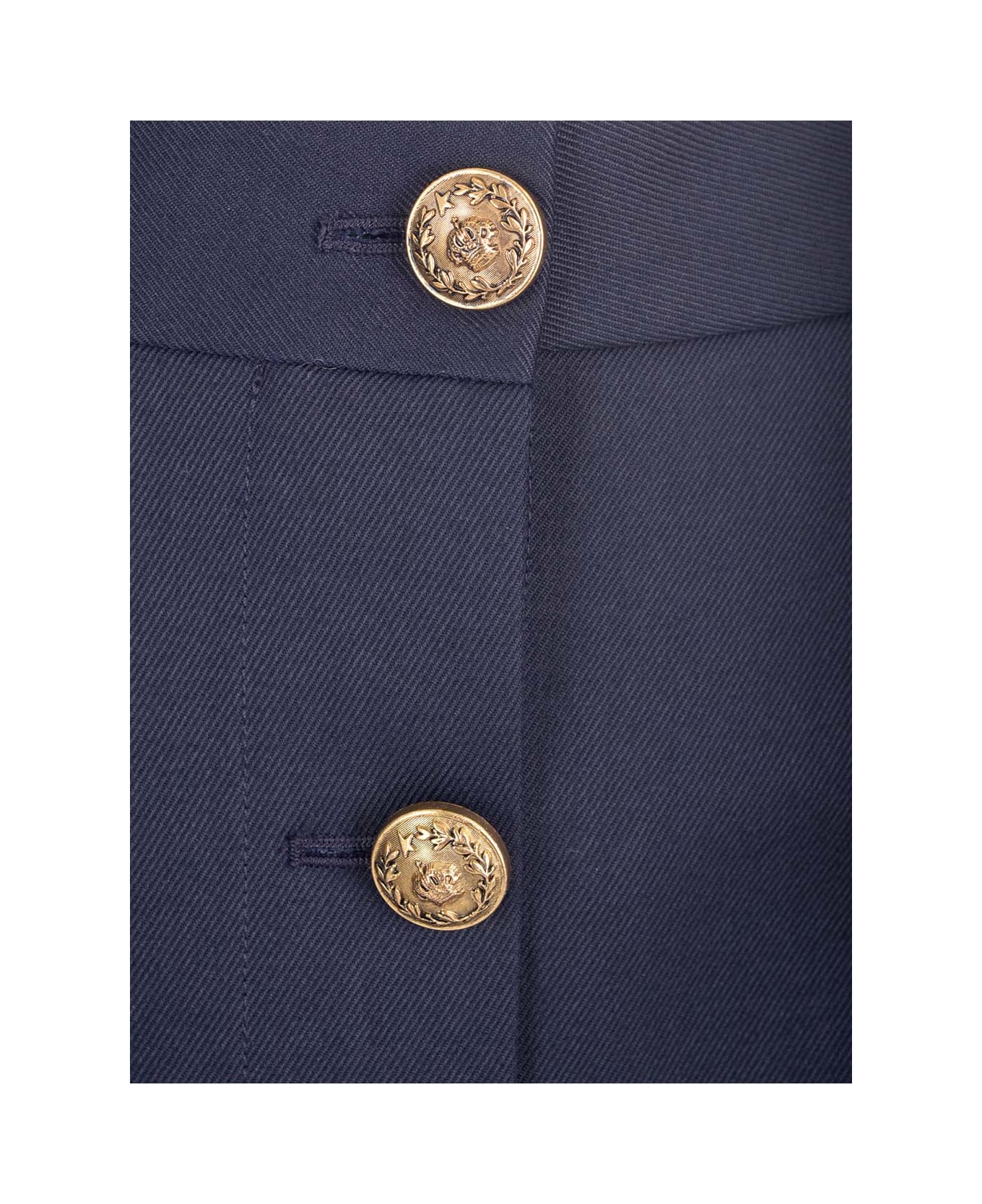 Golden Goose Christine Front Buttoning Side Pocket Skirt - Blue