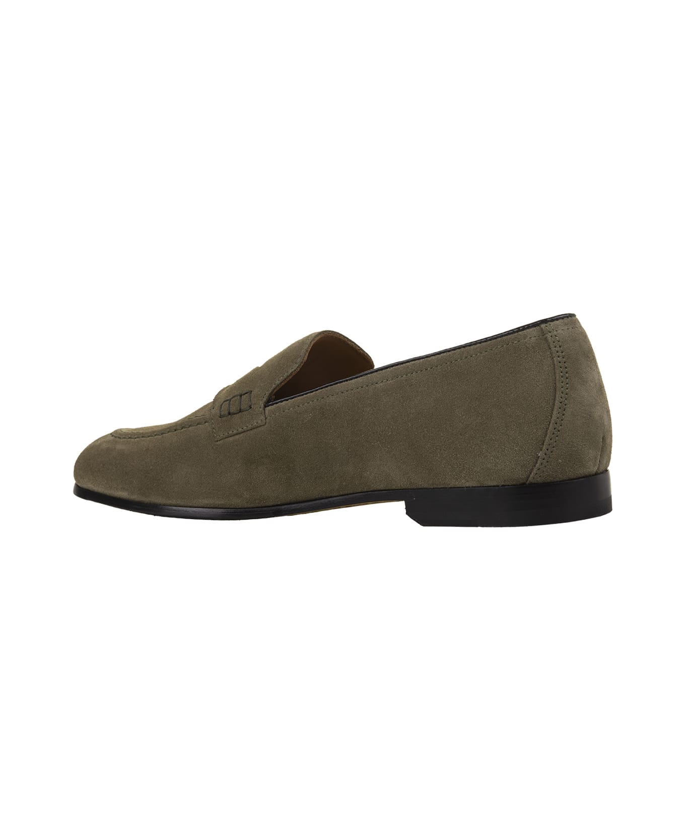 Doucal's Green Suede Penny Loafers - Green