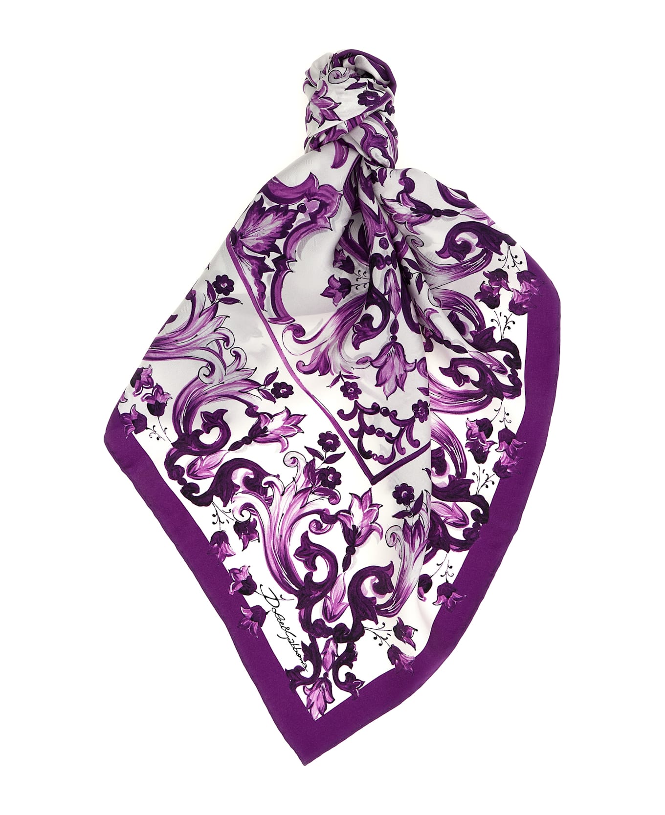 Dolce 
Gabbana 
maiolica
 Print Scarf - Purple