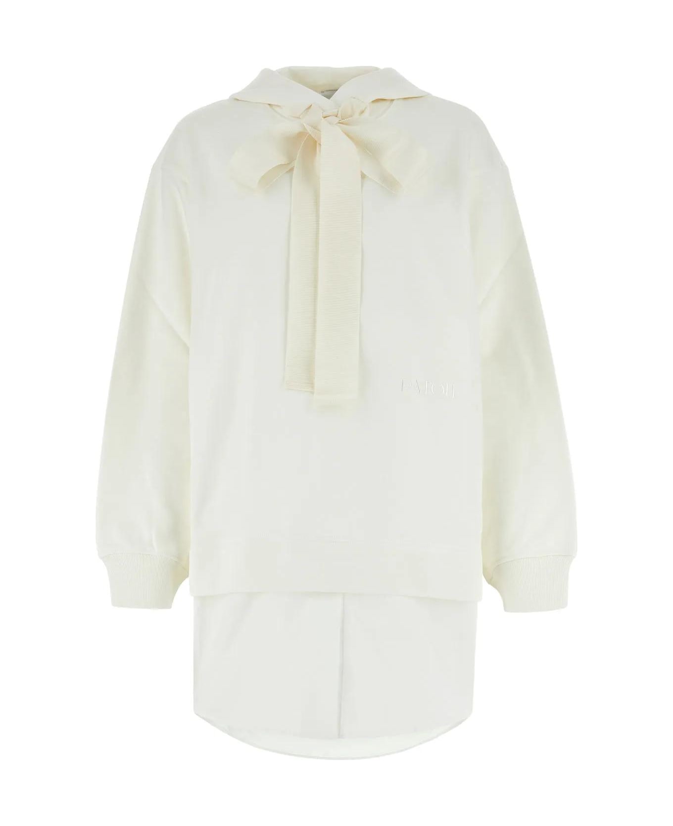 Patou Ivory Cotton Oversize Sweatshirt - A White