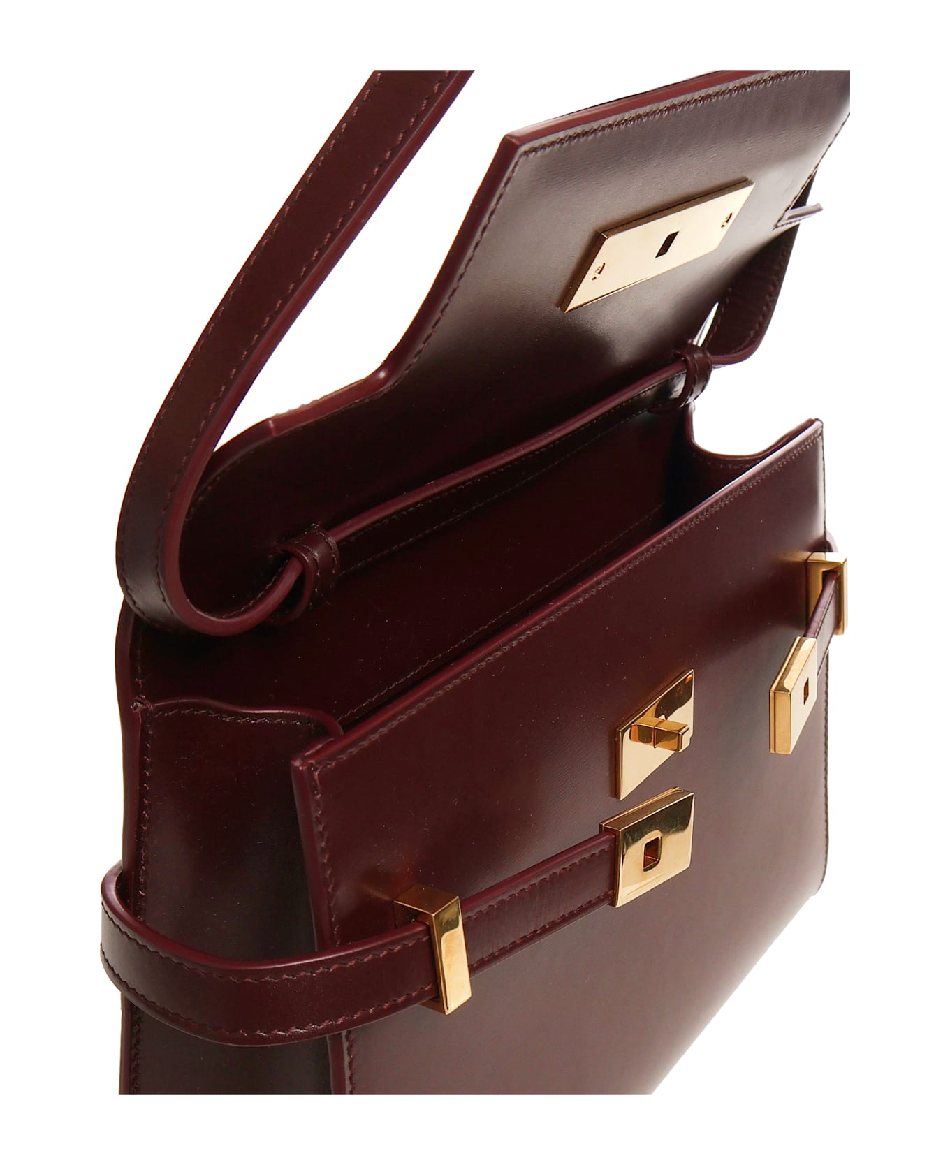 Saint Laurent Manhattan Small Bag - Cabernet red