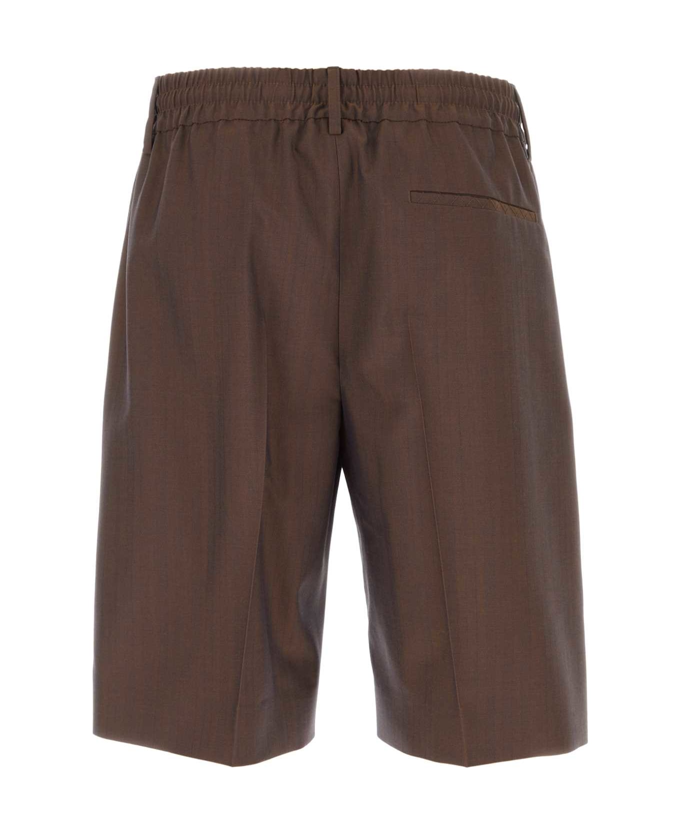 Burberry Brown Wool Bermuda Shorts - BARREL