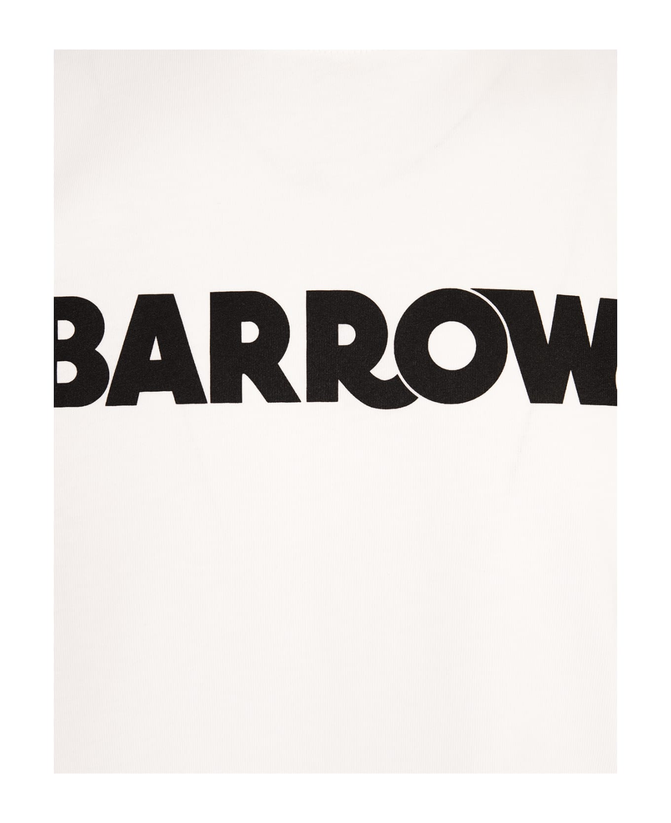 Barrow White T-shirt With Logo Lettering - White