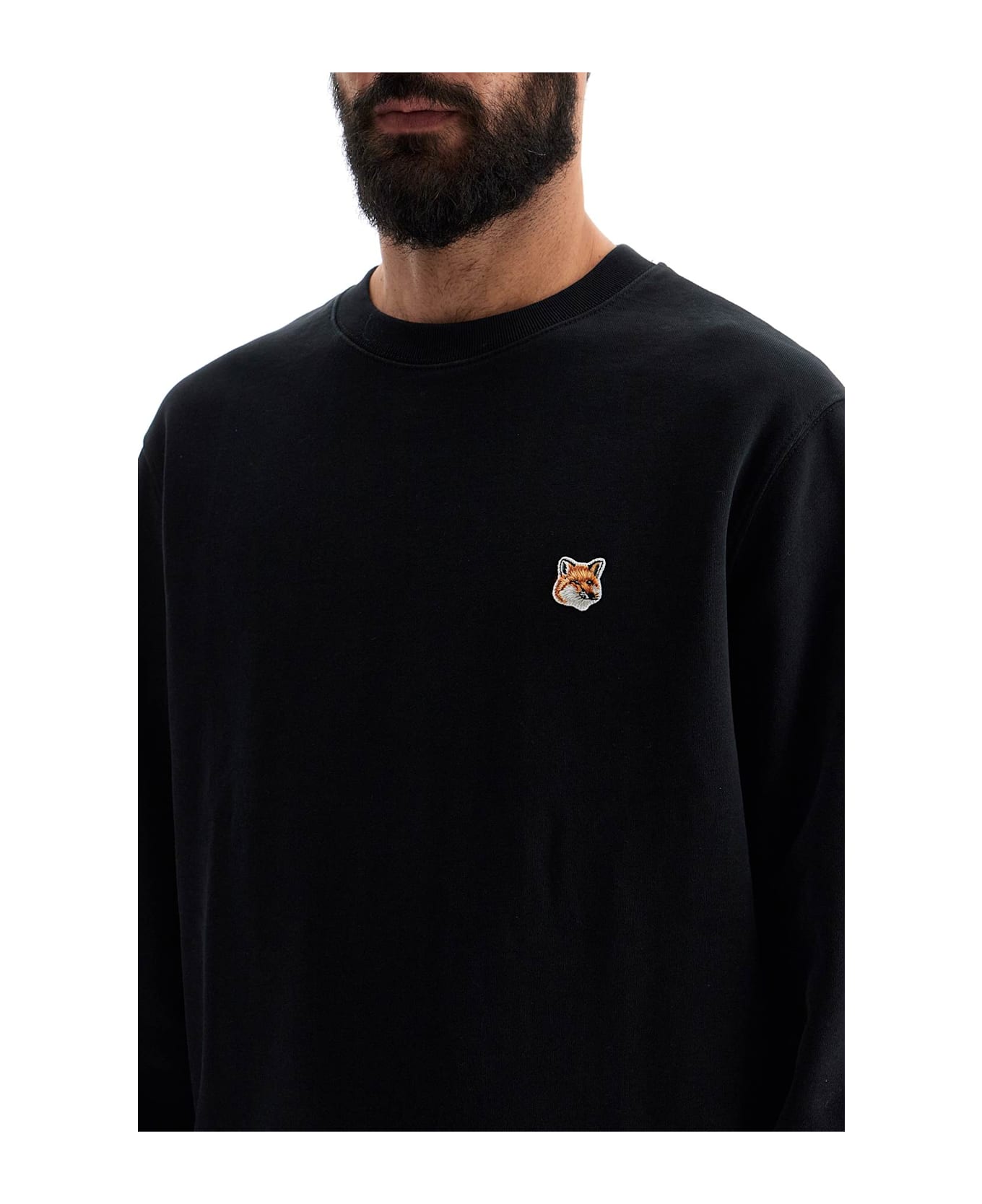 Maison Kitsuné 'fox Head Patch Sweatshirt With - BLACK (Black)