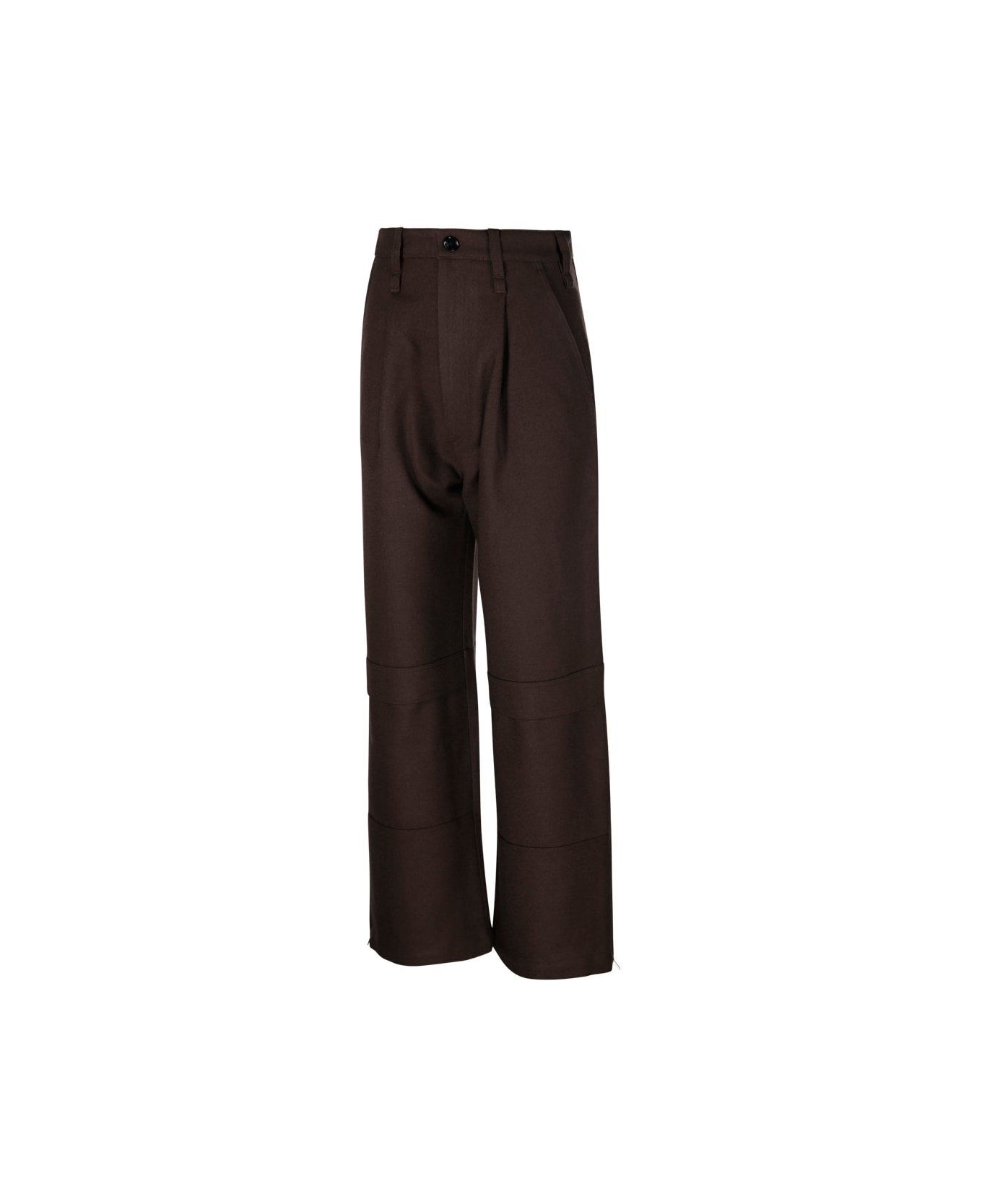 Ami Alexandre Mattiussi Gabardine Cargo Trousers - Brown