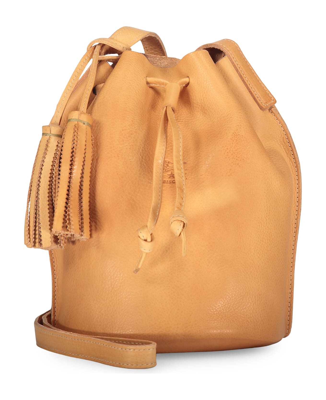 Il Bisonte Leather Bucket Bag - Beige