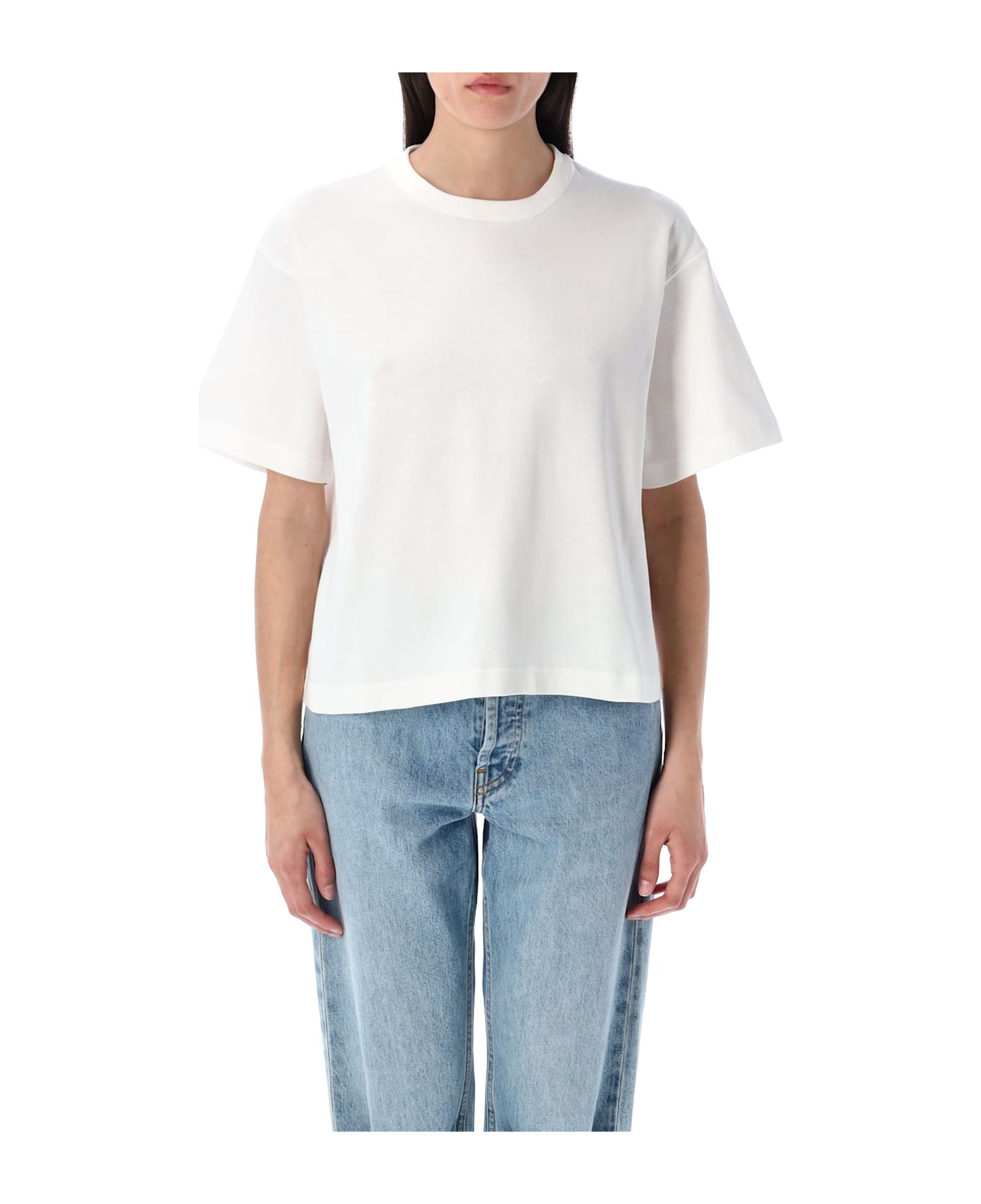 Polo Ralph Lauren Relaxed Crop Fit Cotton Jersey Tee - WHITE