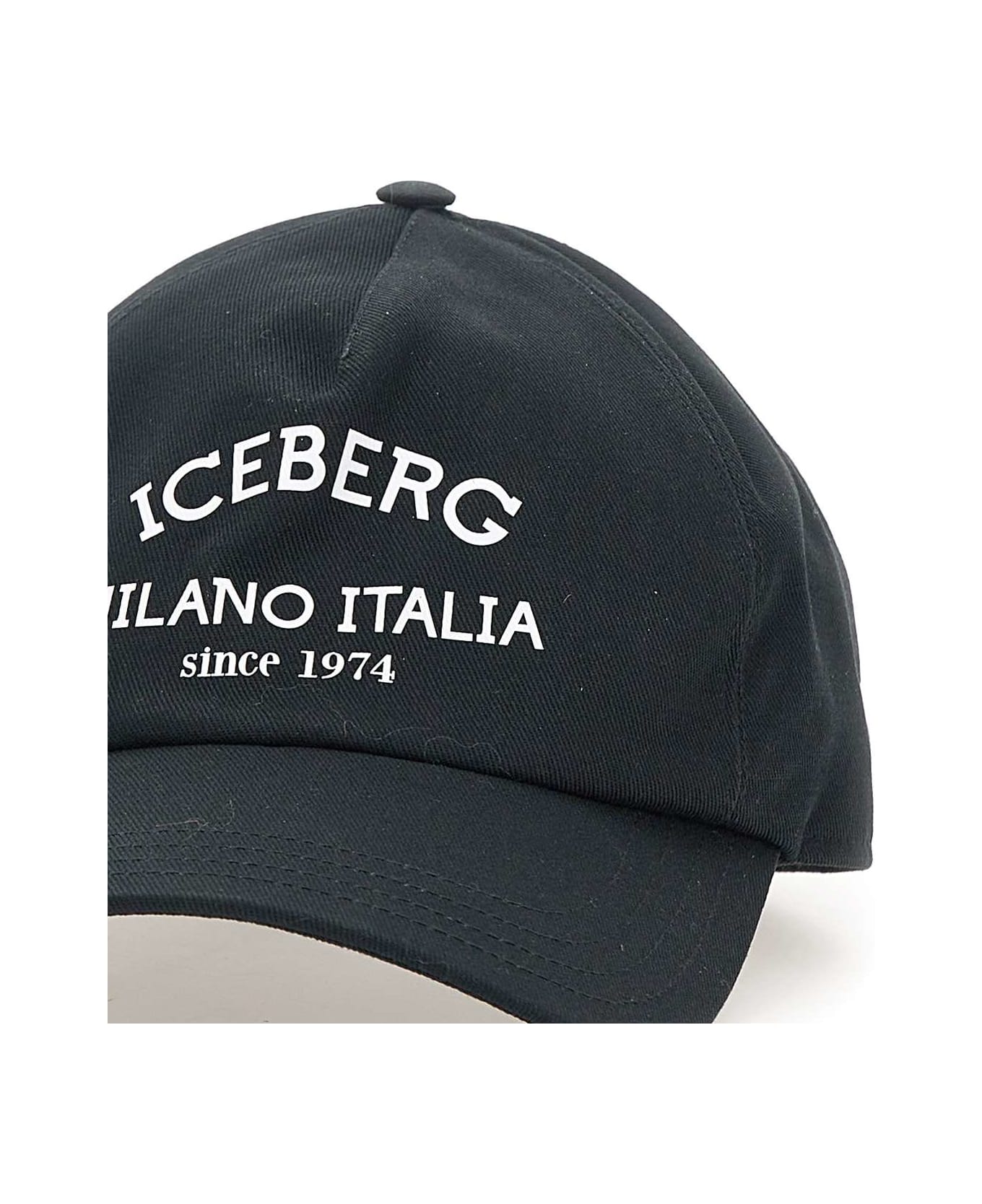 Iceberg Baseball Cotton Hat - BLACK