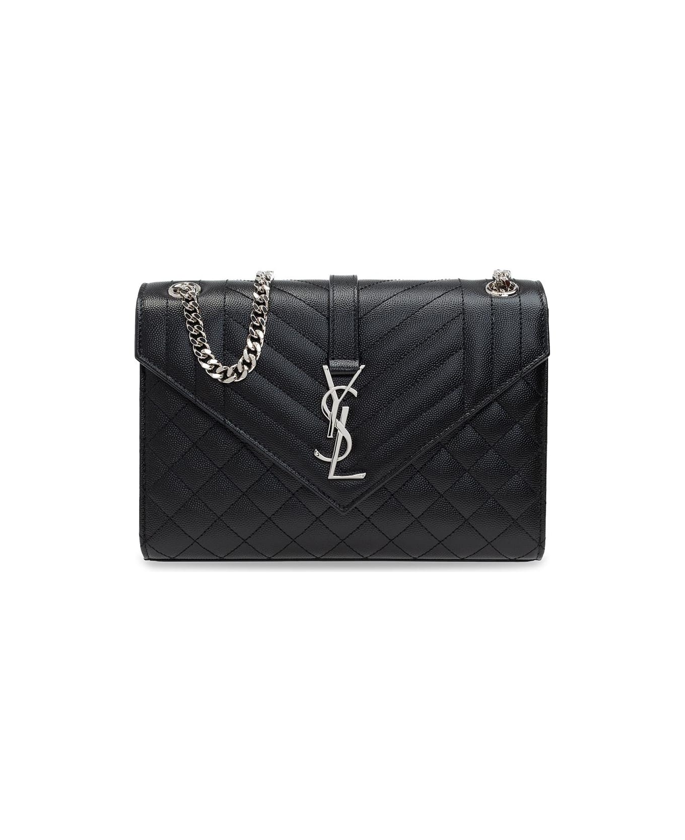 Saint Laurent Envelope Shoulder Bag - Black
