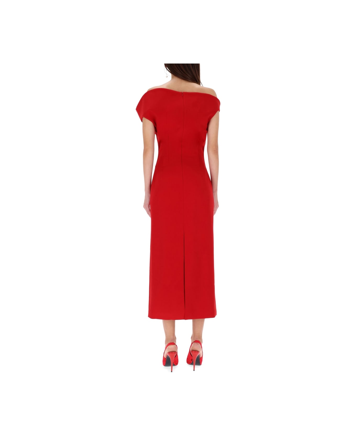 Magda Butrym Long One-shoulder Dress - RED