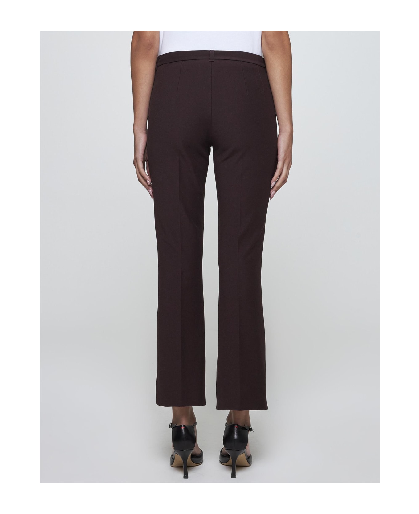 'S Max Mara Umanita Cotton-blend Trousers - Bordeaux