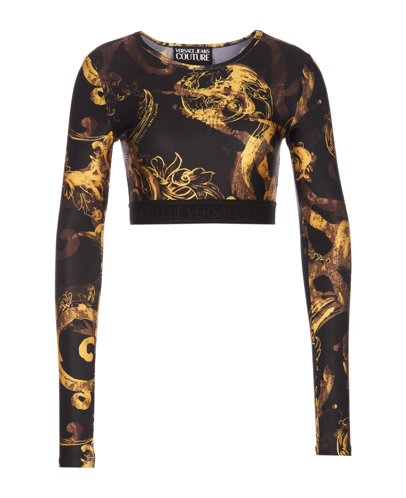 Versace Jeans Couture Watercolour Couture Top - Black