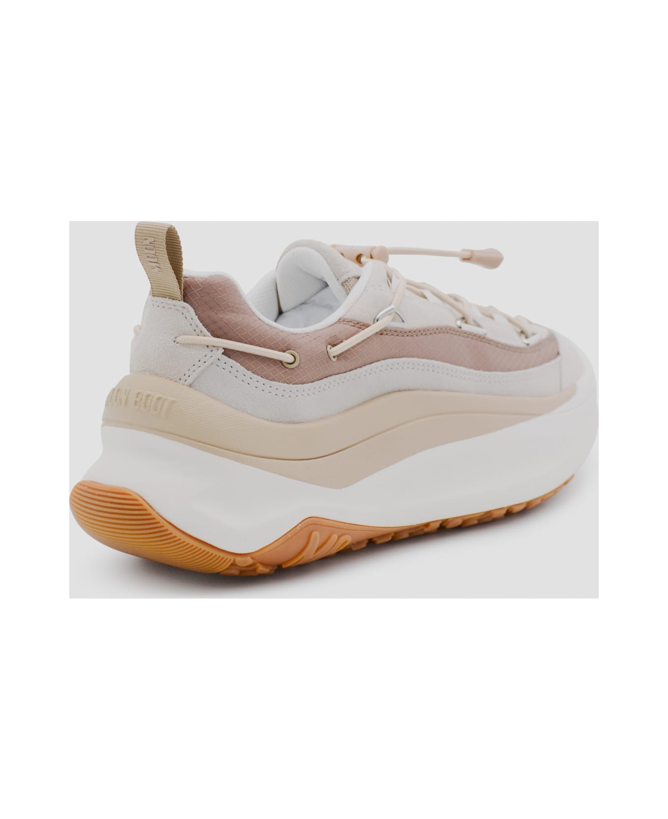 Moon Boot White And Beige Moon247 Xlace Sneakers - OFF-WHITE/TAUPE スニーカー