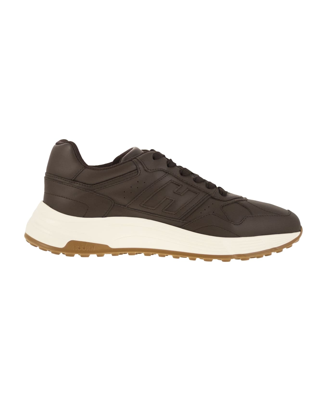 Hogan Hyperlight Leather Trainers - Brown