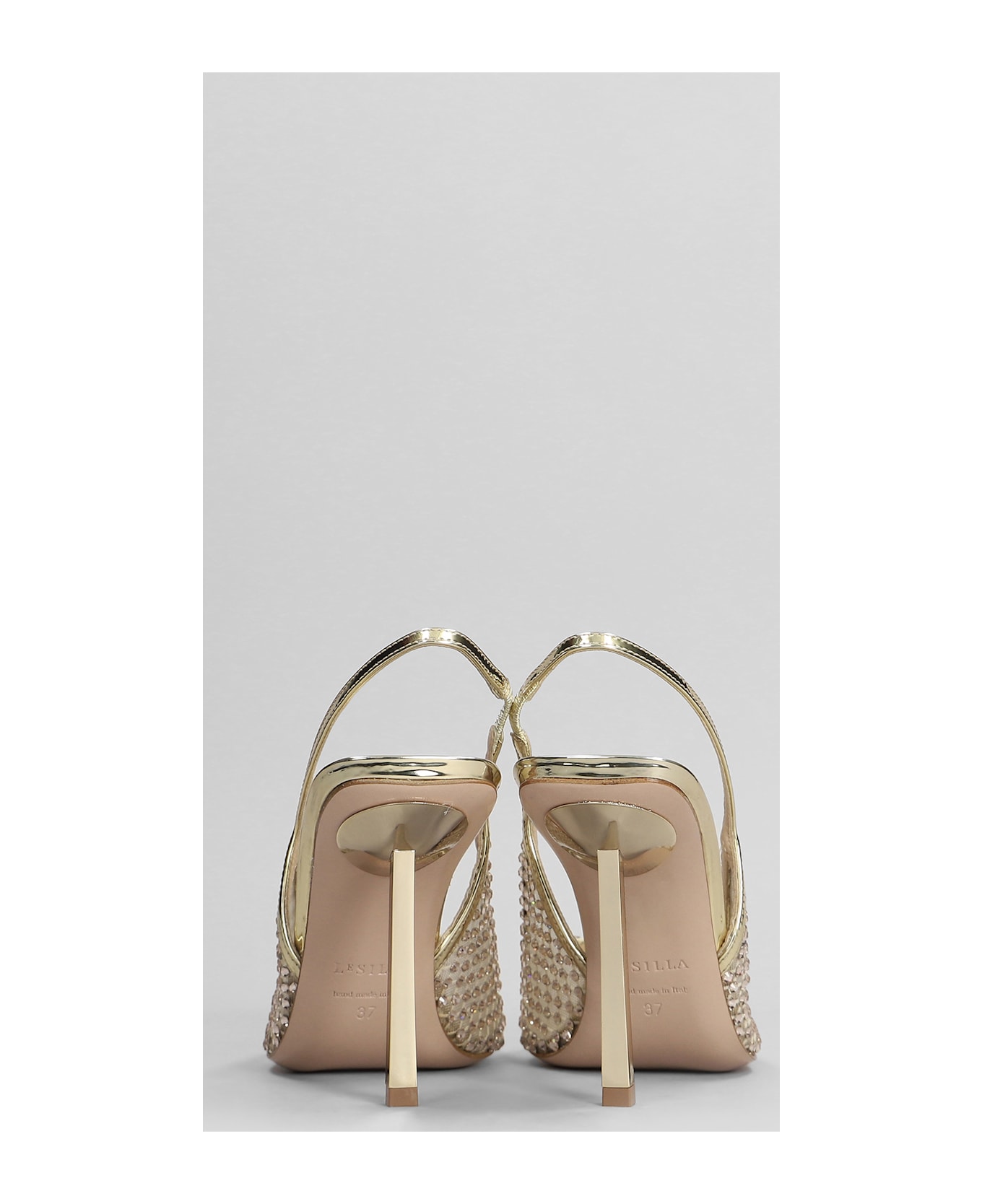 Le Silla Gilda Pumps In Platinum Leather - platinum