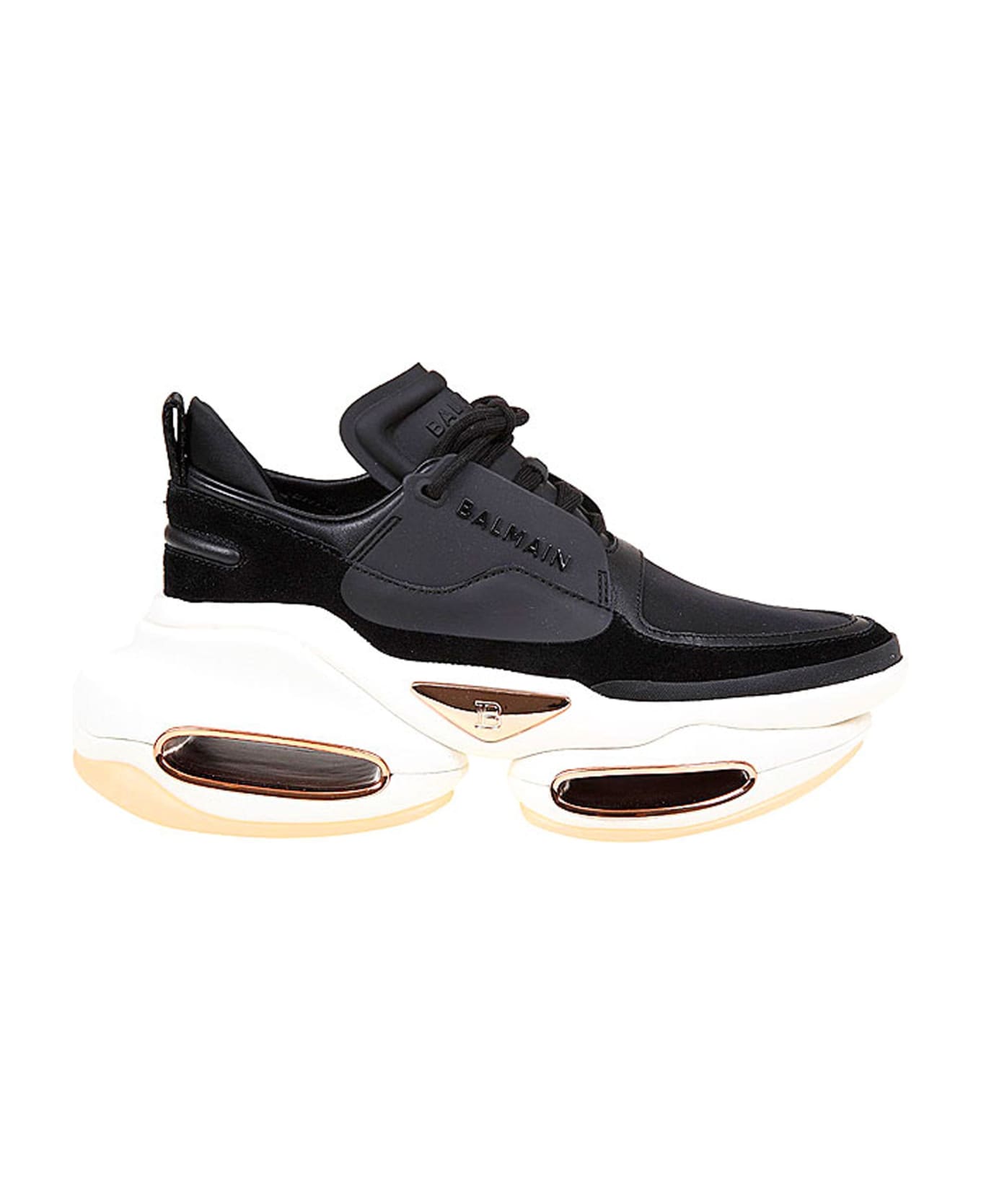 Balmain Leather And Fabric Sneakers - Black スニーカー