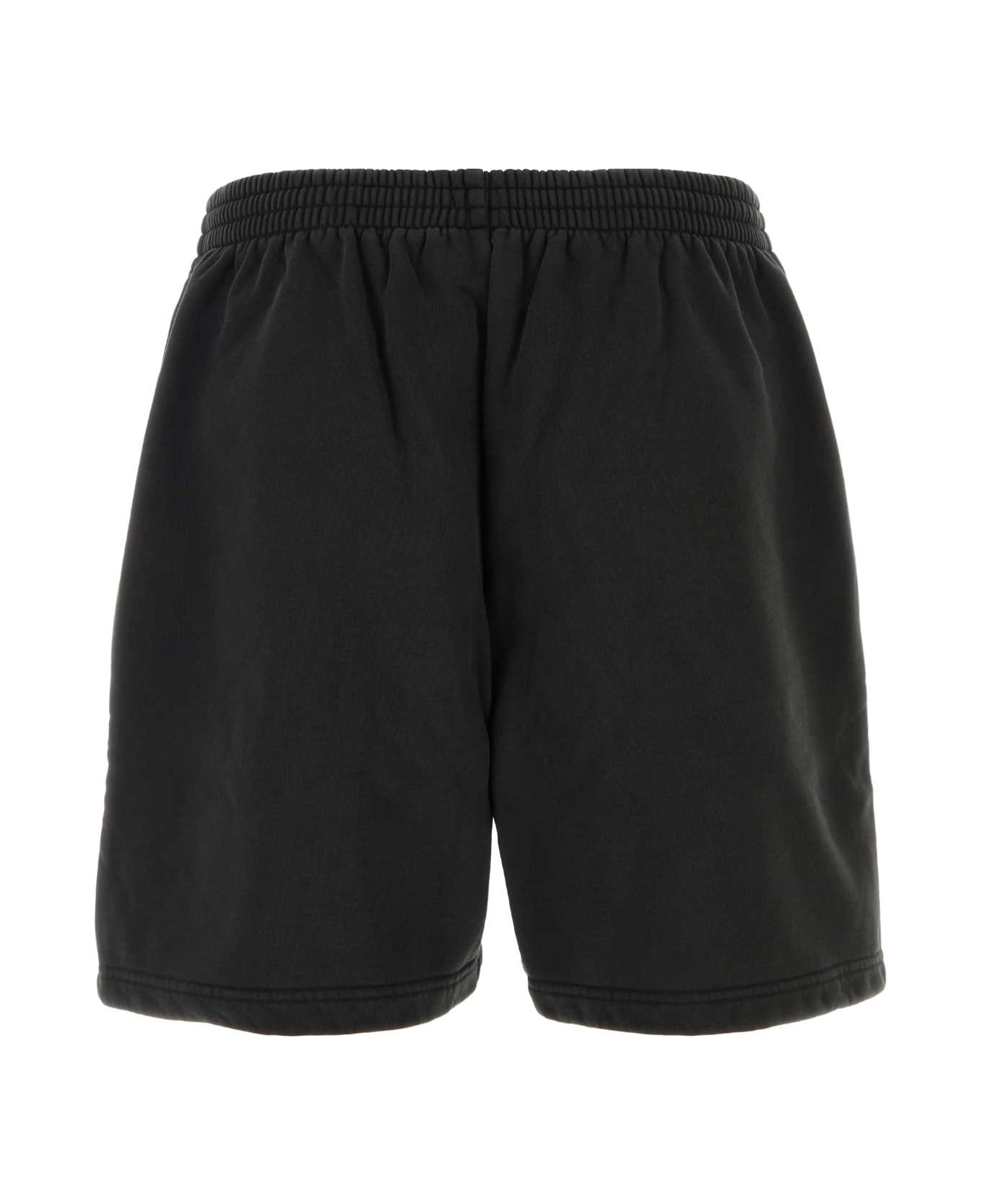 Balenciaga Charcoal Cotton Bermuda Shorts - FADEDBLACK