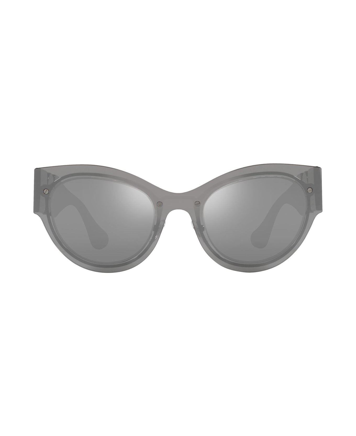 Versace Eyewear Ve2234 Transparent Grey Mirror Silver Sunglasses - Transparent Grey Mirror Silver