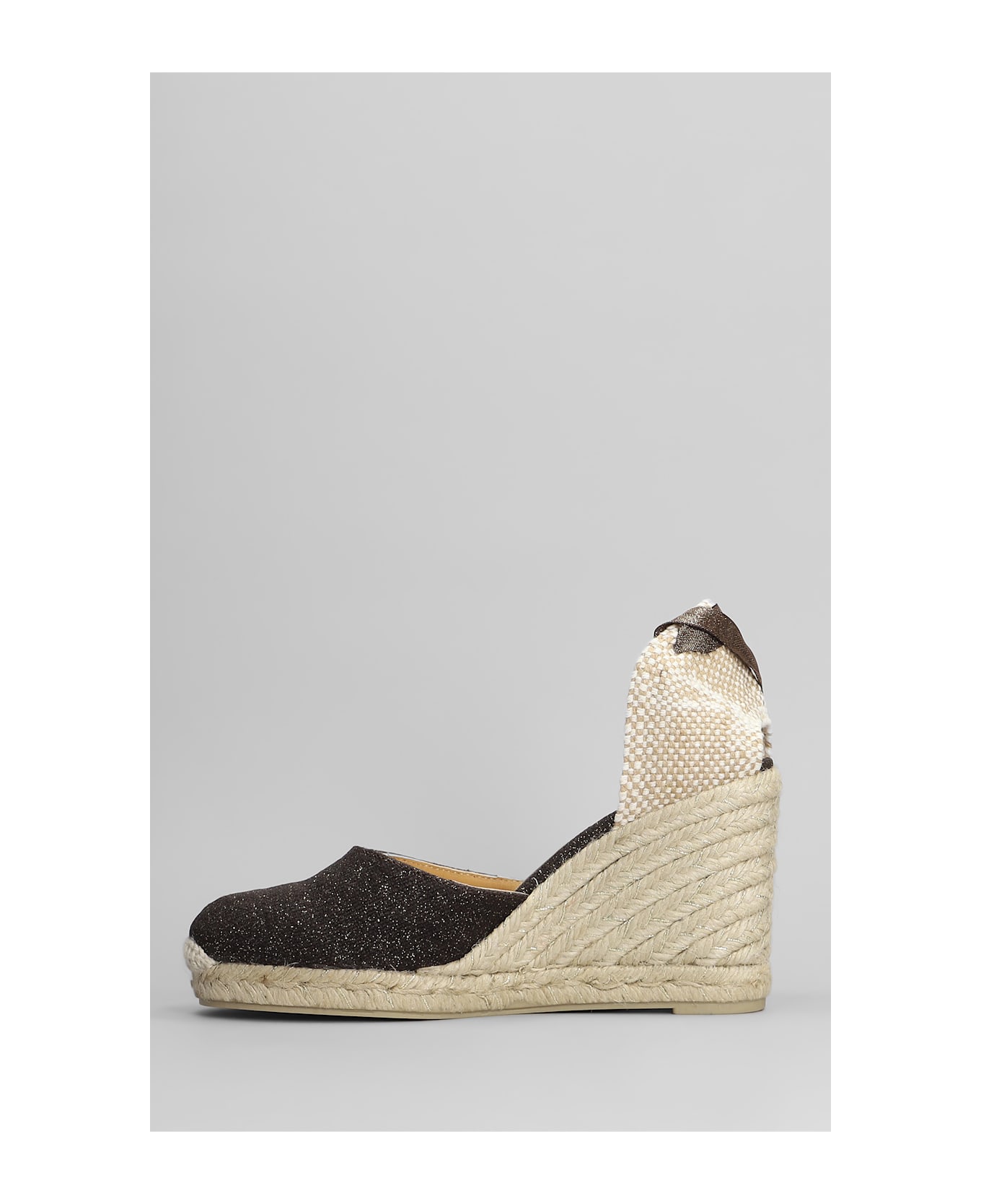 Castañer Carina-8-032 Wedges In Brown Canvas - BROWN