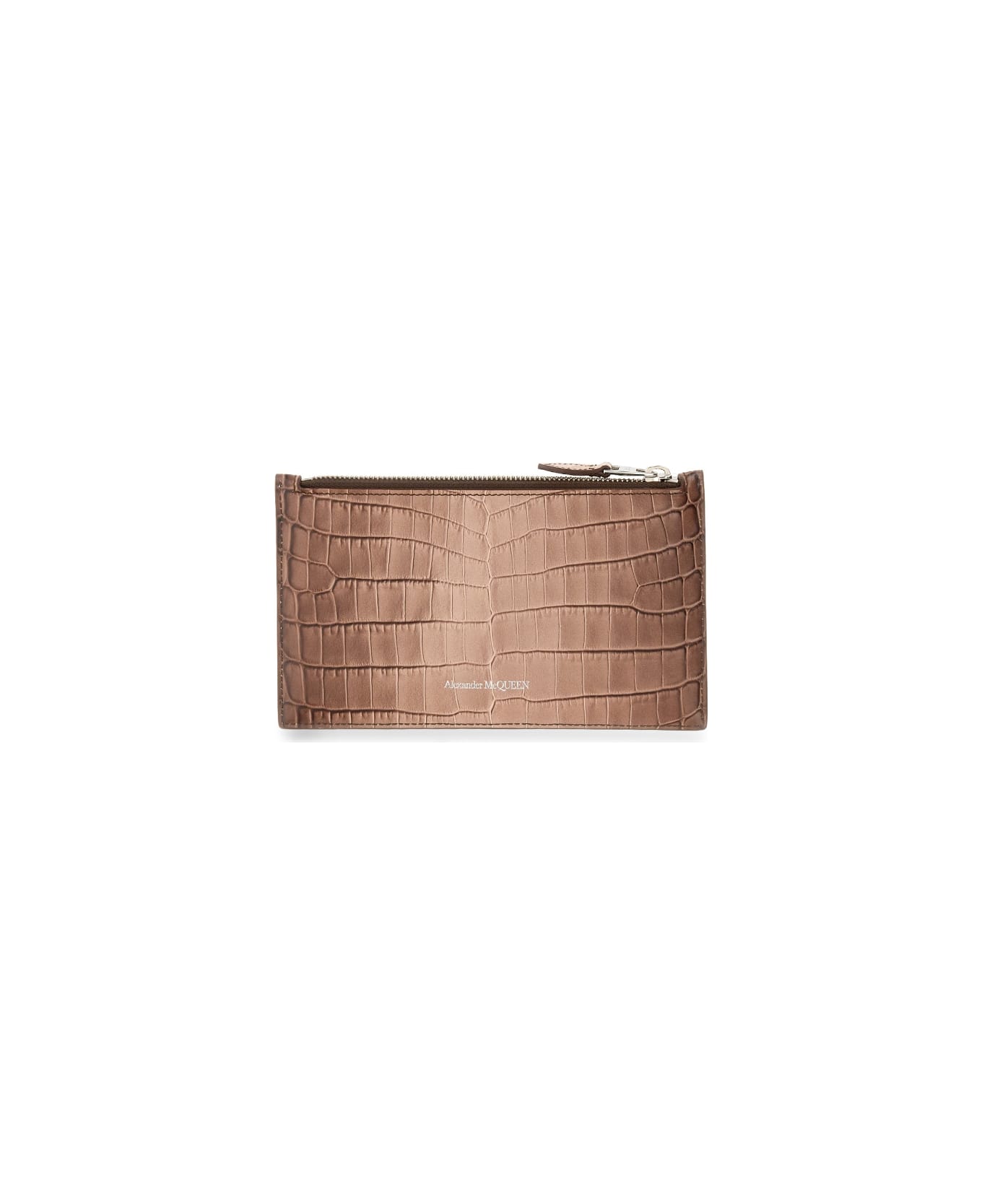 Alexander McQueen Flat Wallet With Zipper - PINK 財布