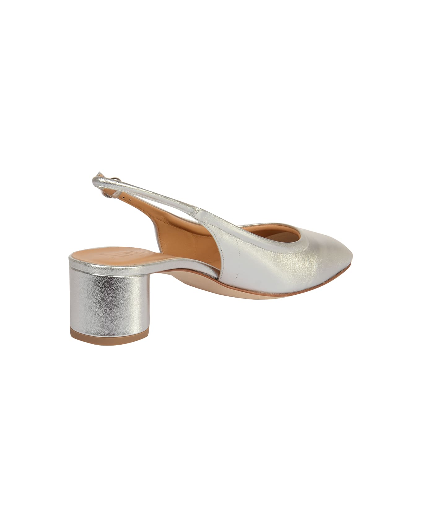 aeyde Romy Laminated Sandals - Silver ハイヒール