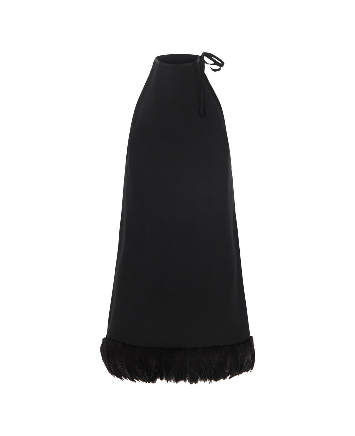 Saint Laurent Feathers Dress - Black ワンピース＆ドレス