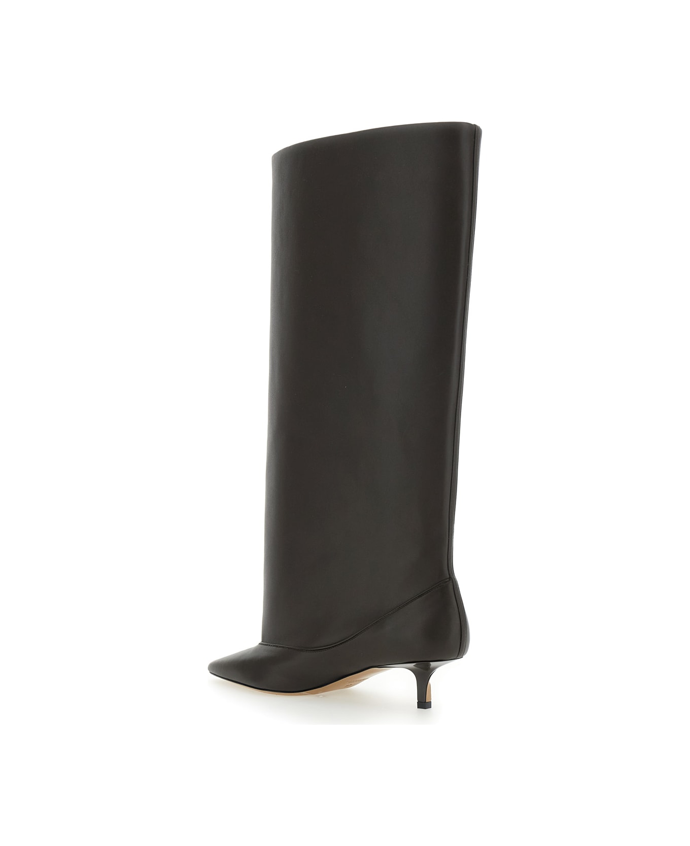 Jacquemus 
les Bottes Tourni
 Brown Boots With Pointed Toe And Low Stiletto Heel In Leather Woman - Brown