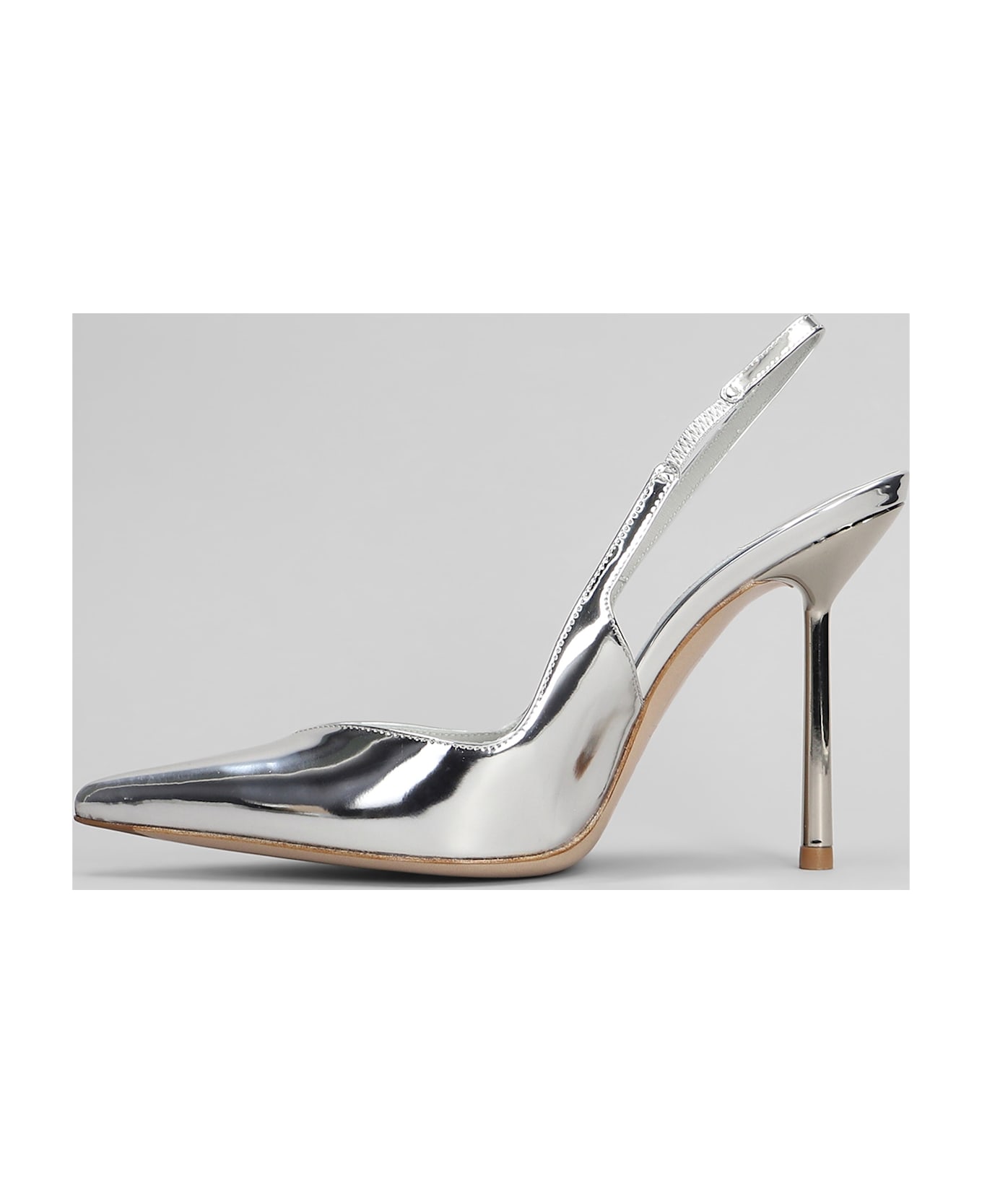 Le Silla Vivienne Pumps In Silver Leather - silver ハイヒール