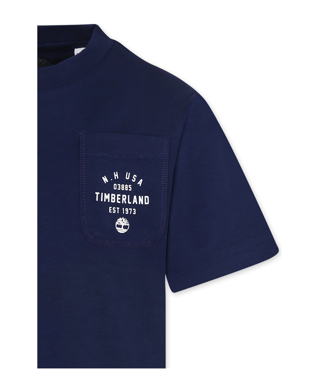 Timberland Blue T-shirt For Boy With Logo - Blue