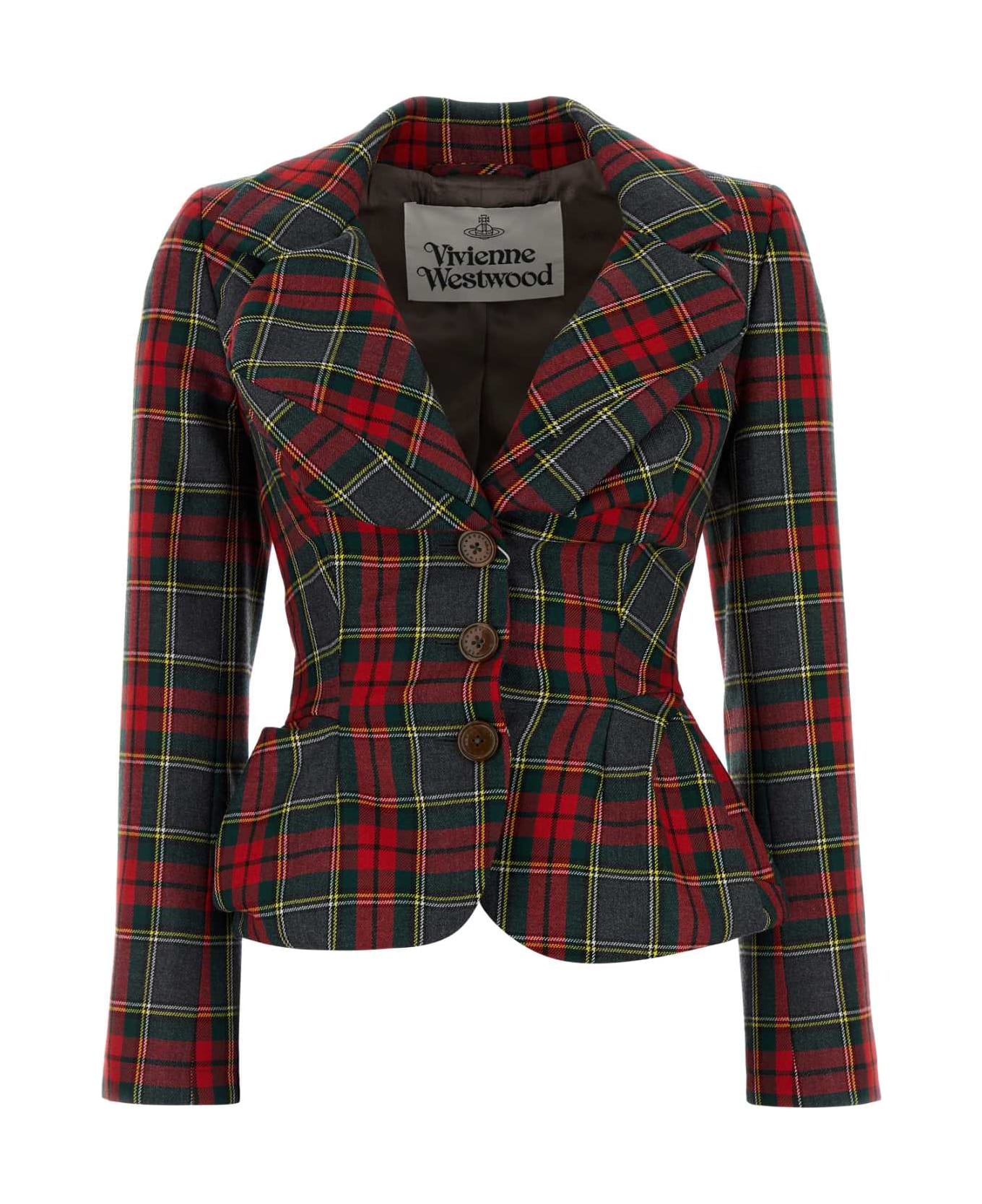 Vivienne Westwood Embroidered Wool Drunken Blazer - REDGREEN