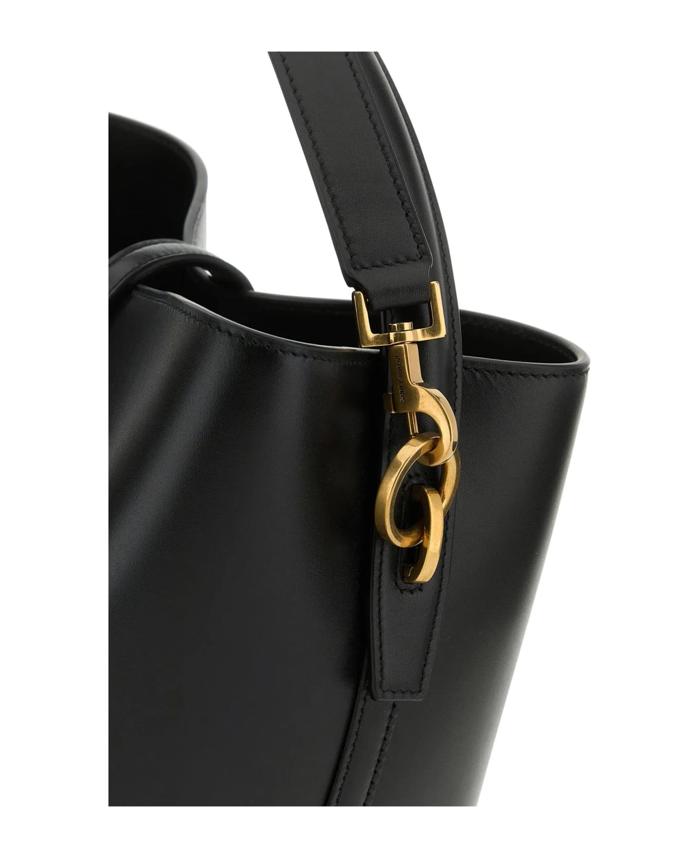 Saint Laurent Black Leather Le 37 Bucket Bag - NERO