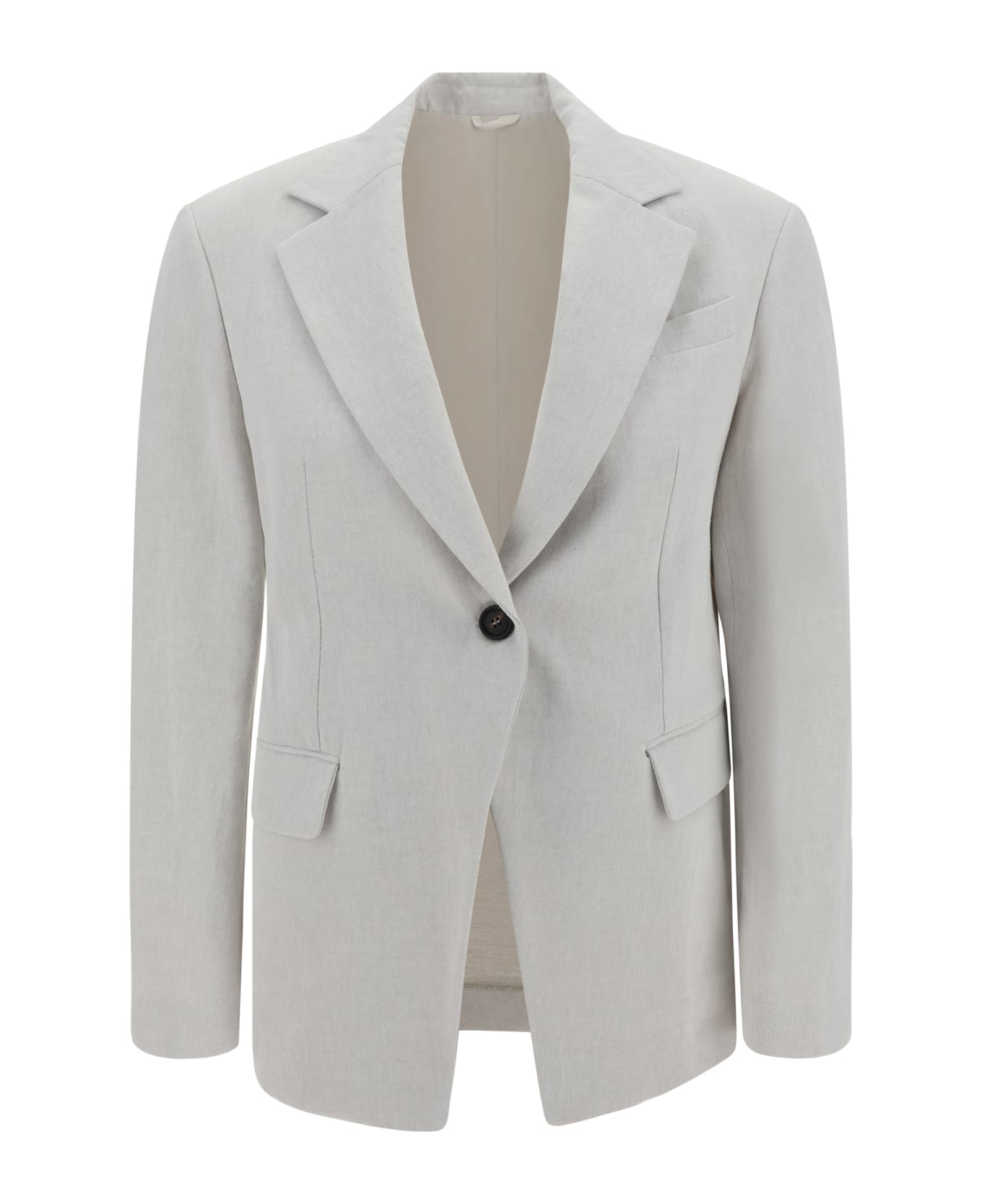 Brunello Cucinelli Cotton And Linen Jacket - Gesso